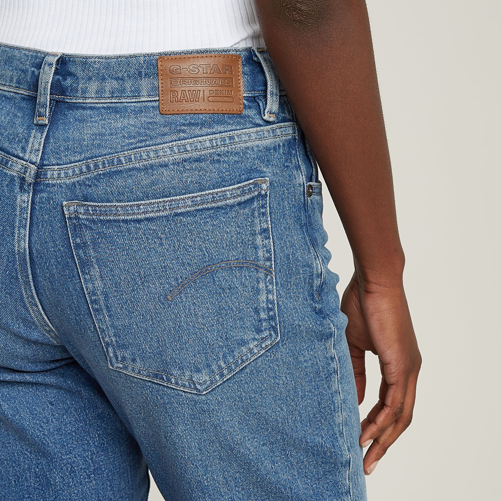 G-Star RAW Viktoria High Straight Jeans Midden blauw Dames