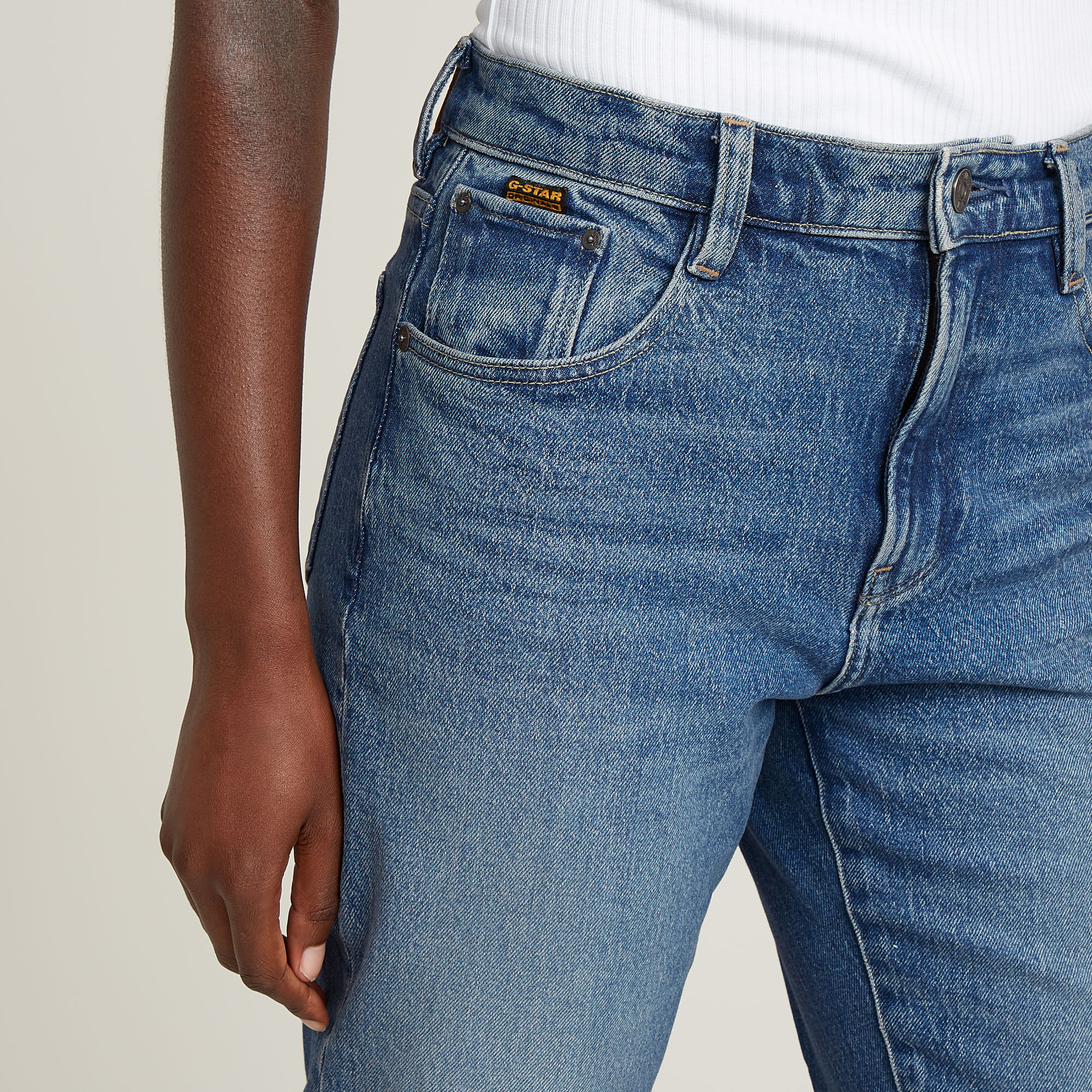 G-Star RAW Viktoria High Straight Jeans Midden blauw Dames
