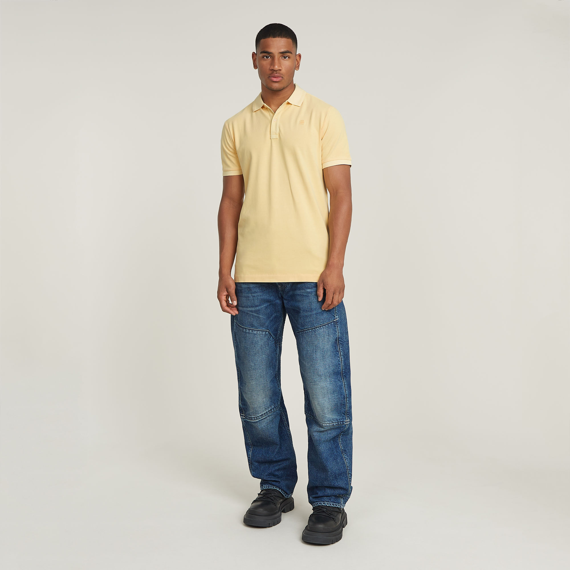 G-Star RAW Dunda Overdyed Slim Polo Geel Heren