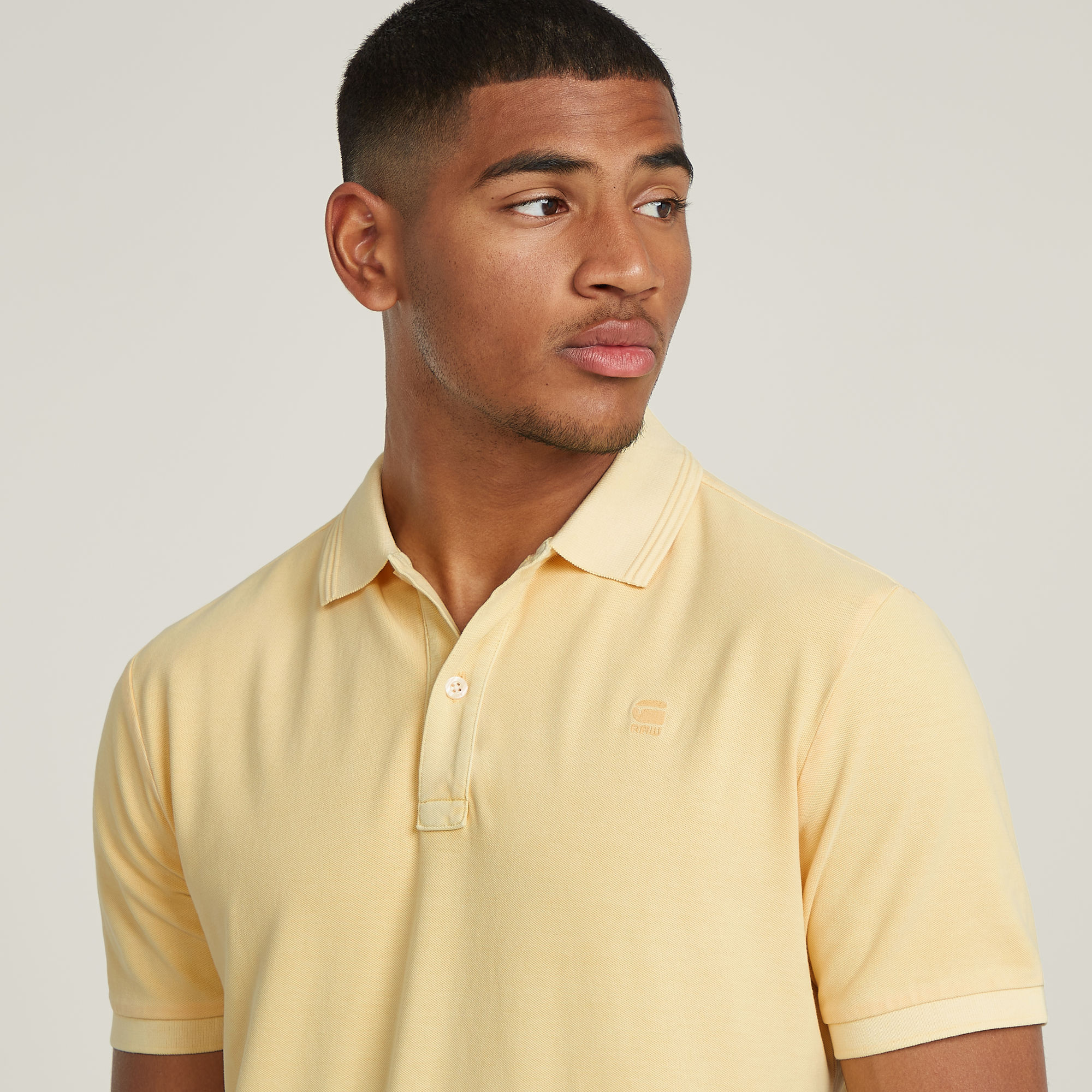G-Star RAW Dunda Overdyed Slim Polo Geel Heren