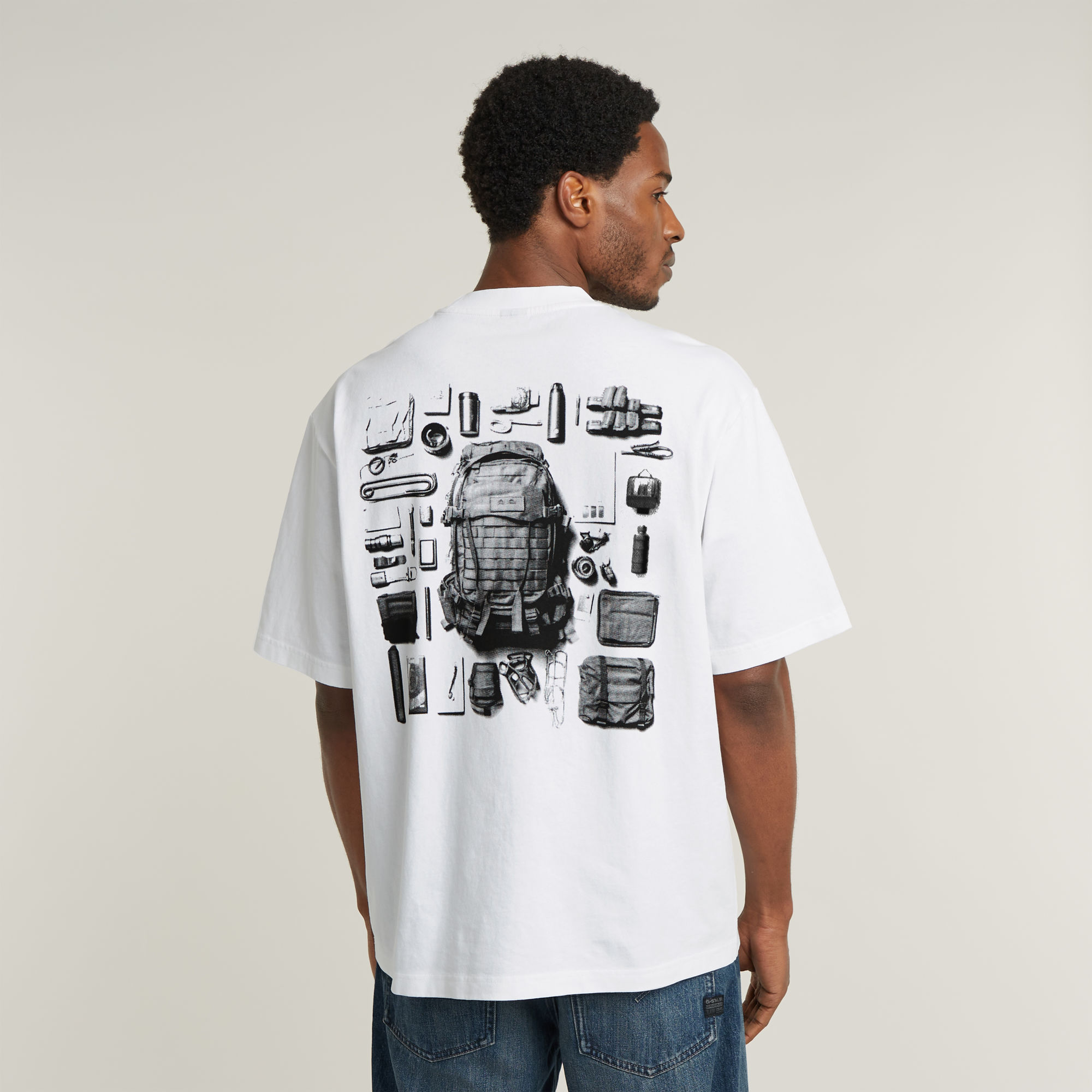 

Knolling Back Graphic Boxy T-Shirt - White - Men