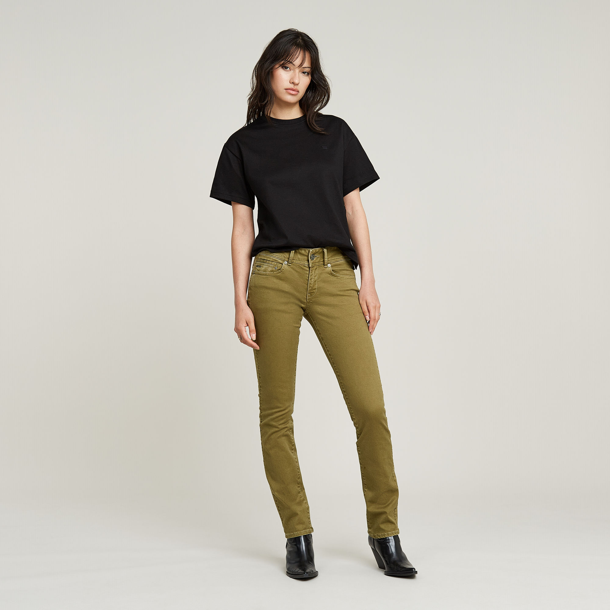 G-Star RAW Side Buttons Relaxed Top Zwart Dames