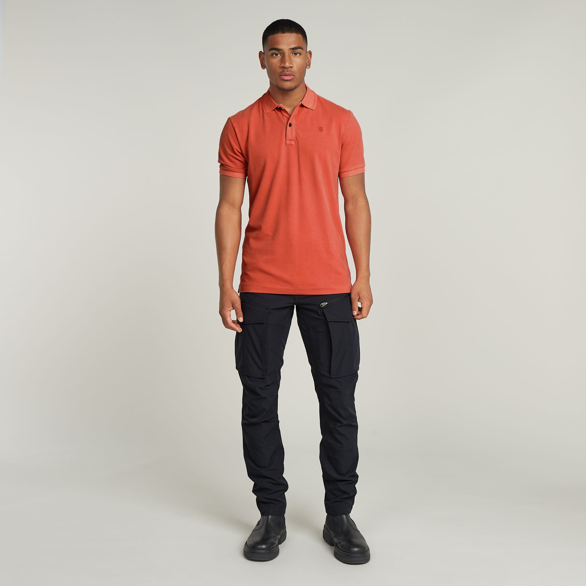 G-Star RAW Dunda Overdyed Slim Polo Rood Heren