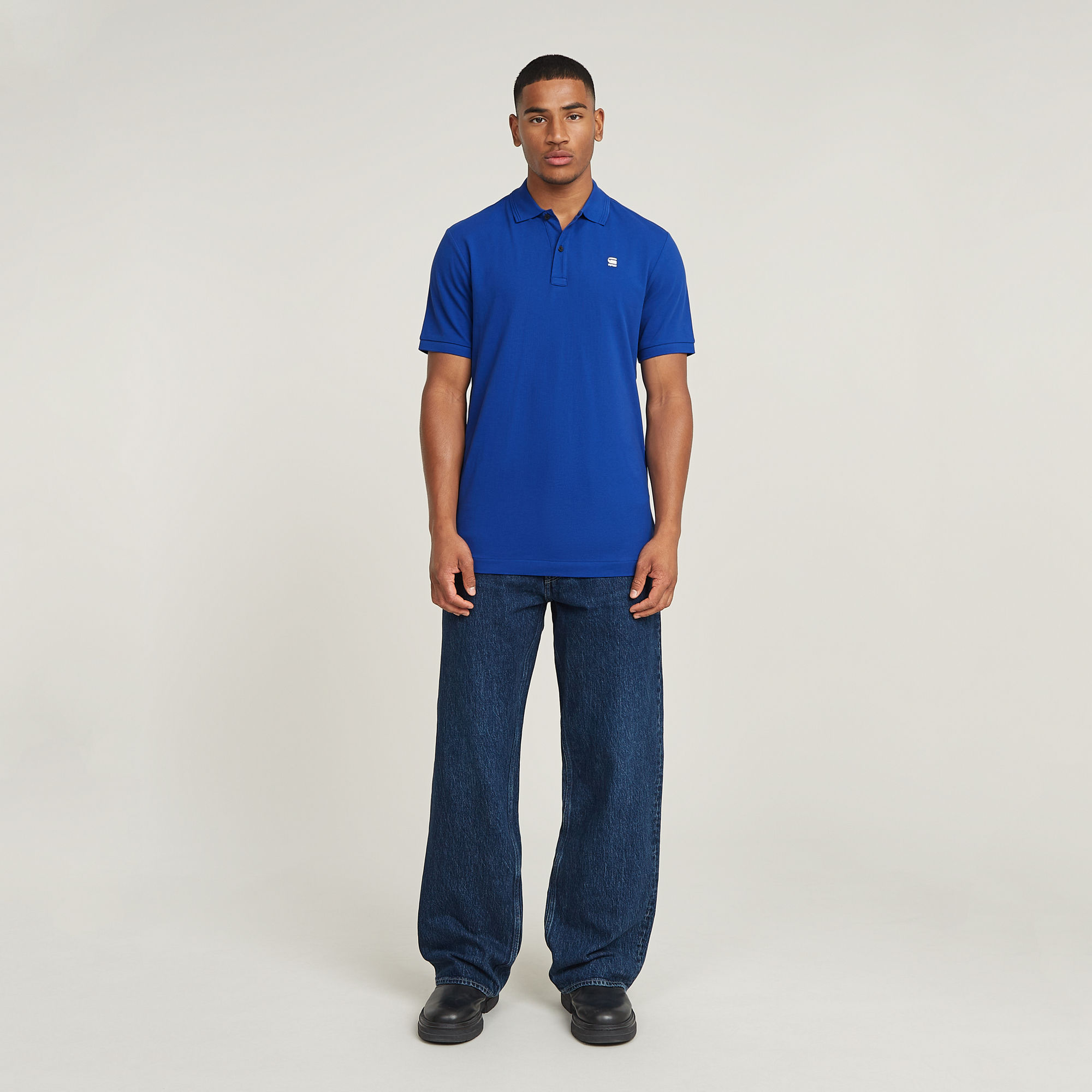 G-Star RAW Dunda Slim Polo Midden blauw Heren