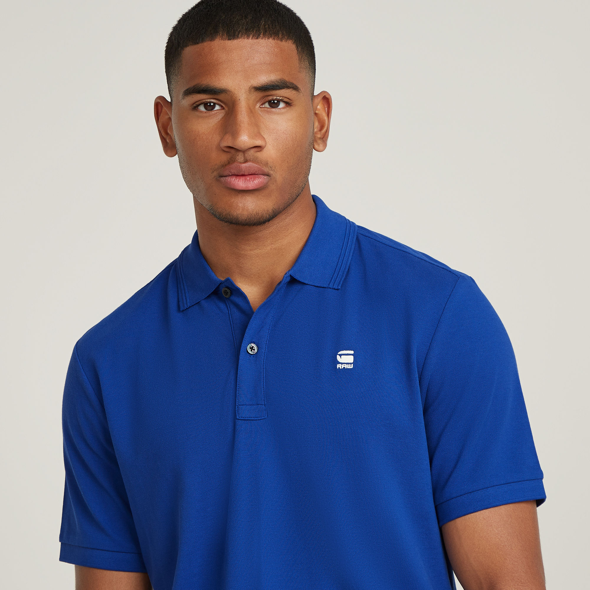 G-Star RAW Dunda Slim Polo Midden blauw Heren