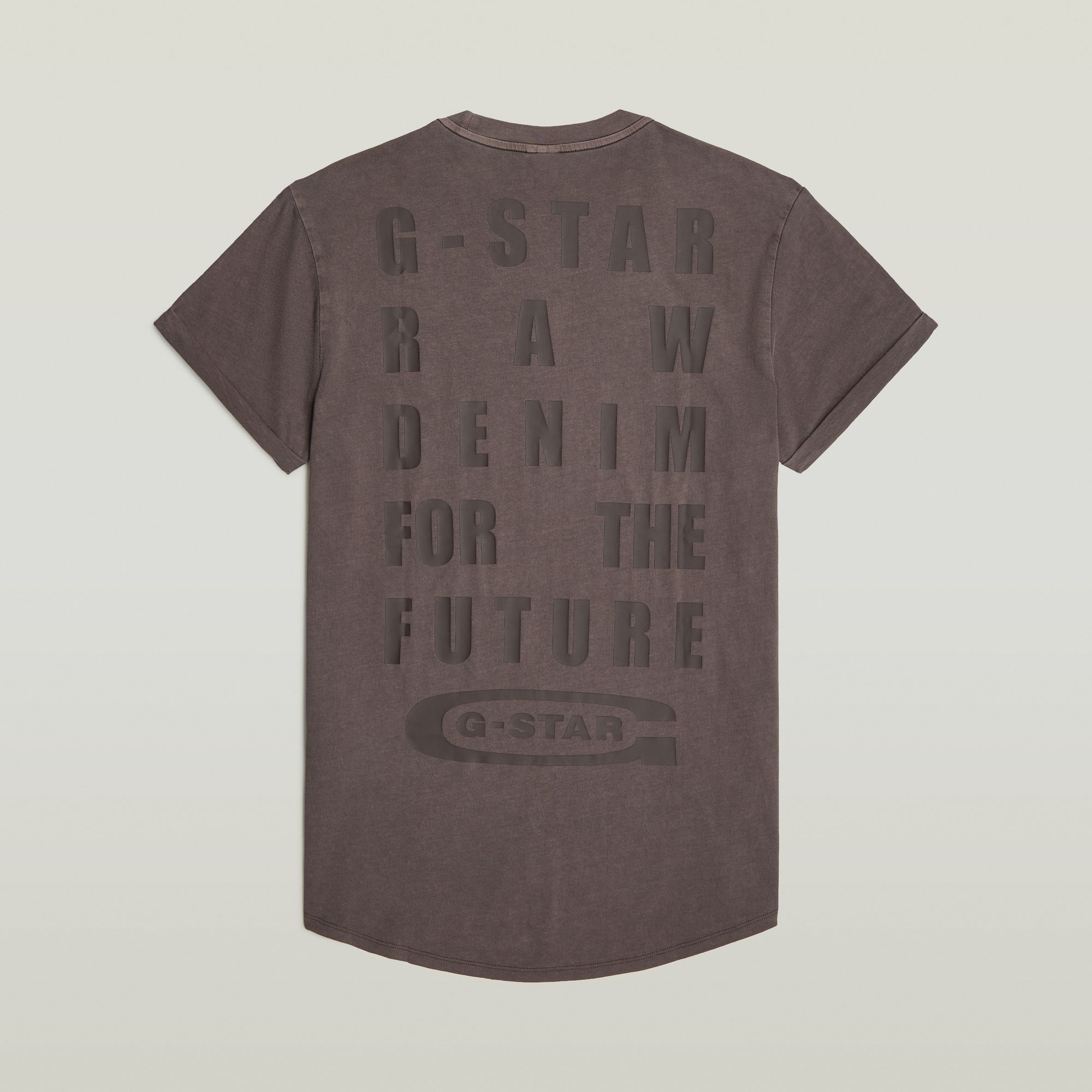 G-Star RAW Text Back Graphic Overdyed Lash T-Shirt Bruin Heren