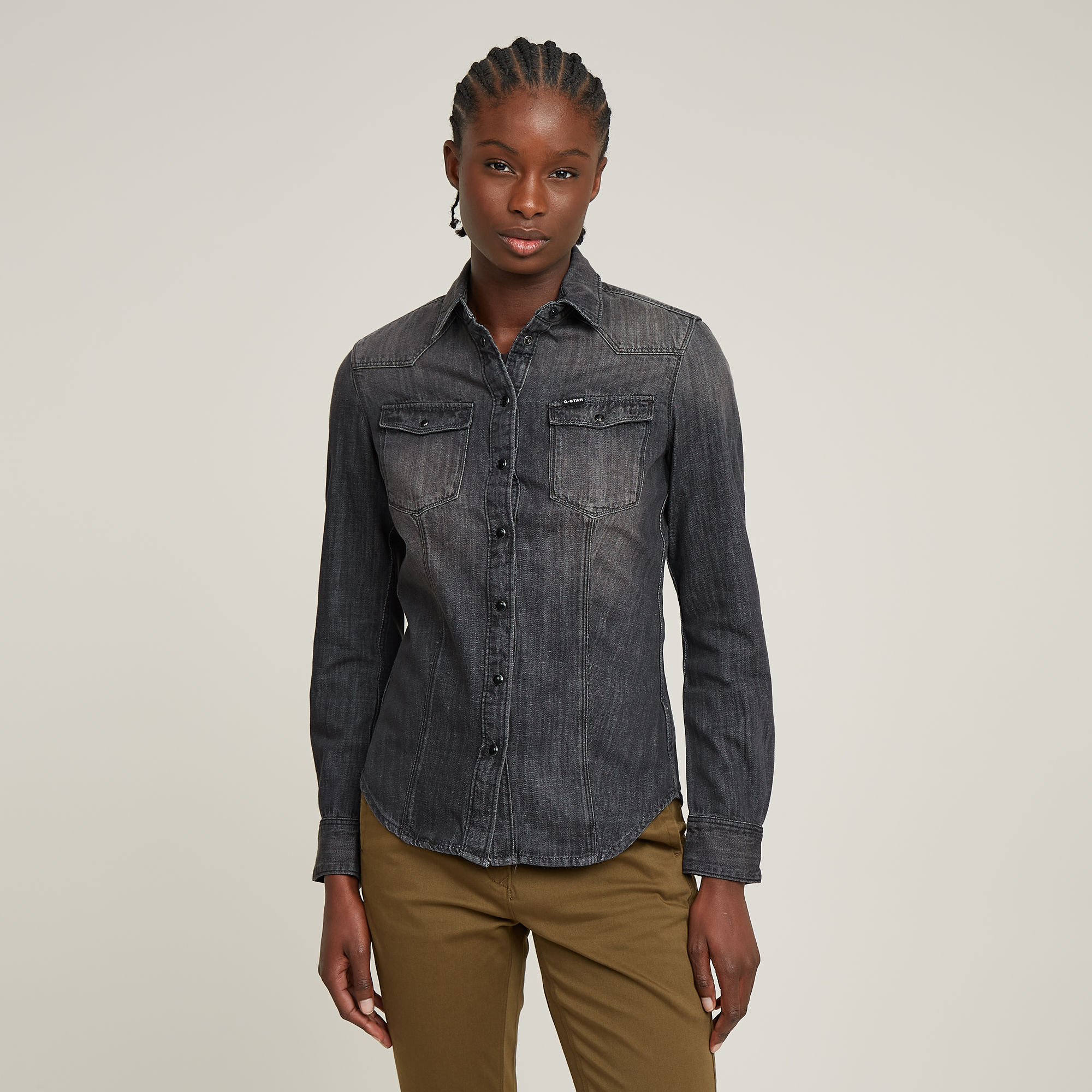 

3301 Denim Shirt - Zwart - Dames
