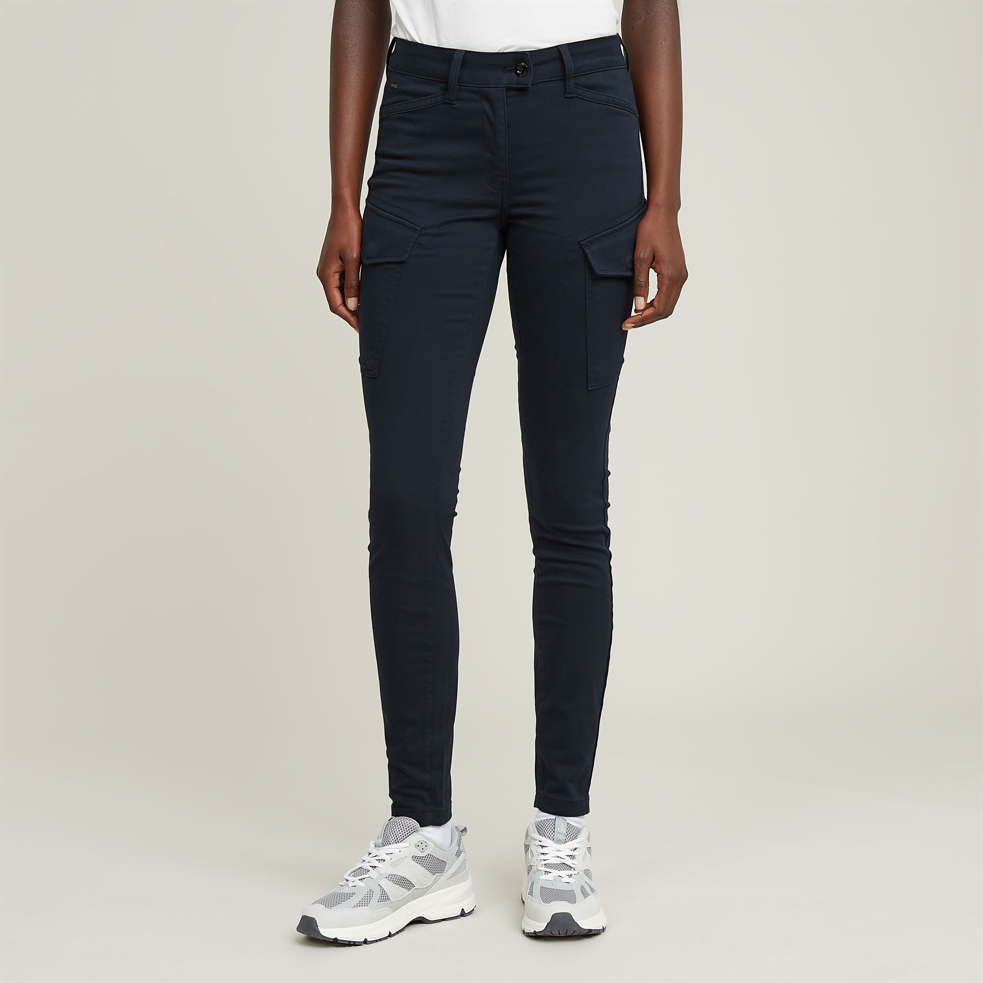 

Blossite G-Shape Army High Skinny Broek - Donkerblauw - Dames