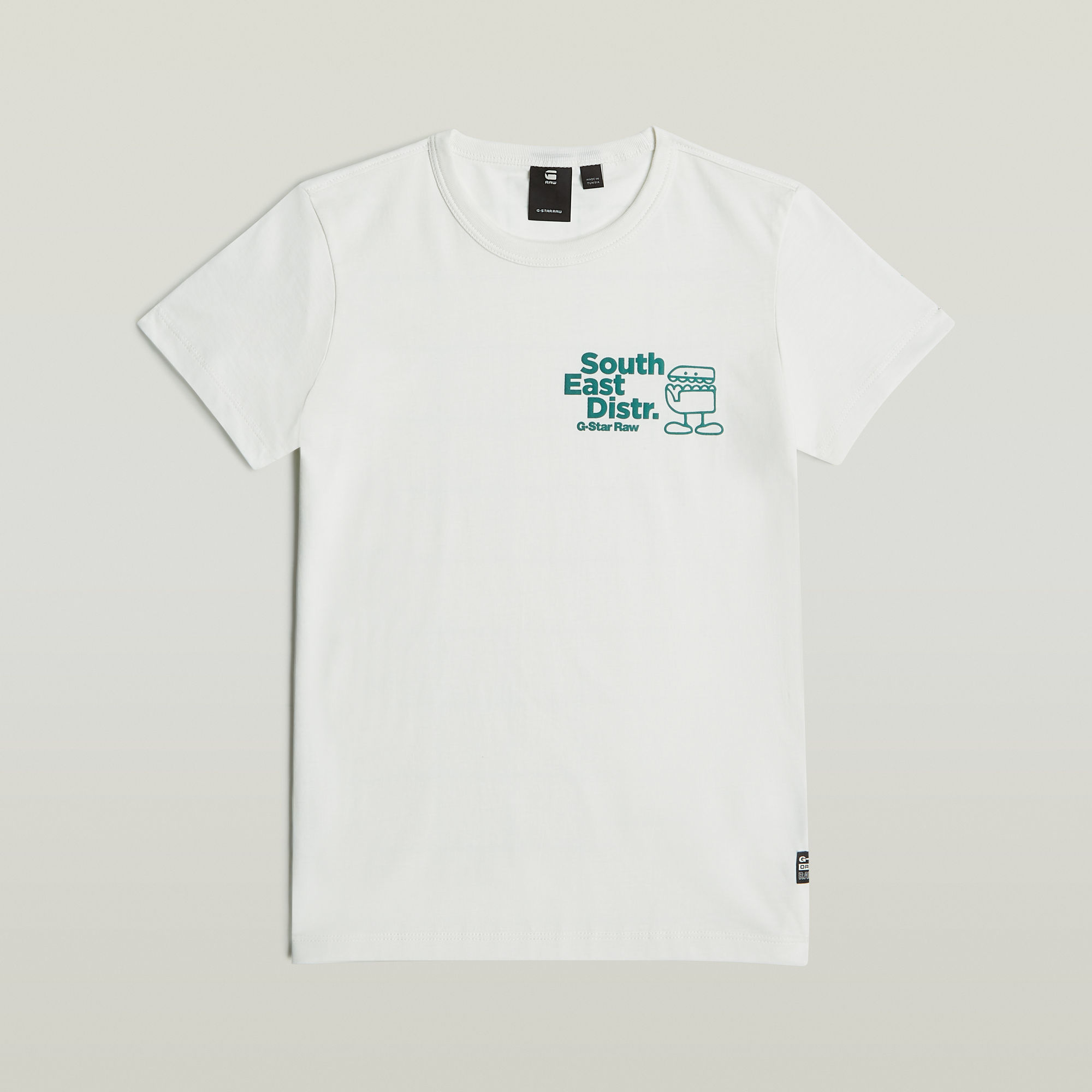 G-Star RAW Meisjes Top Slim Comic Wit meisjes