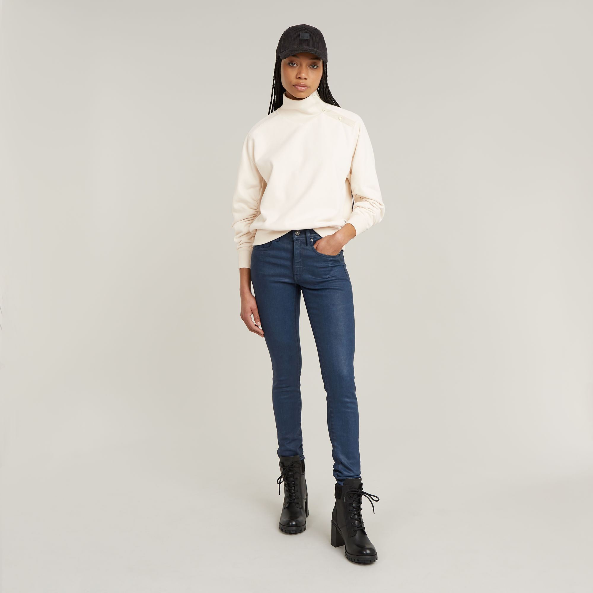 G-Star RAW Lhana Skinny Jeans Donkerblauw Dames