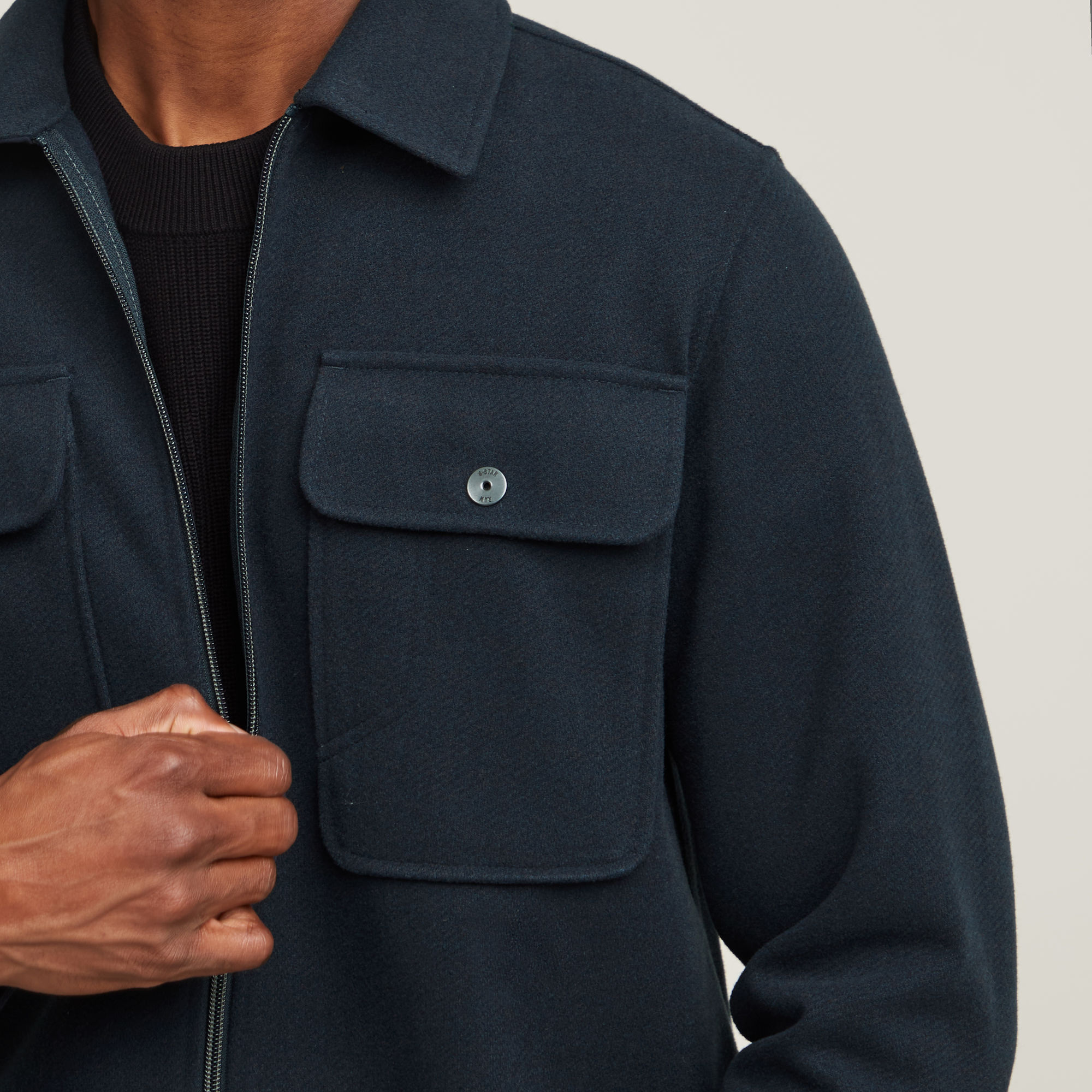 G-Star RAW GPO Zip Overshirt Donkerblauw Heren