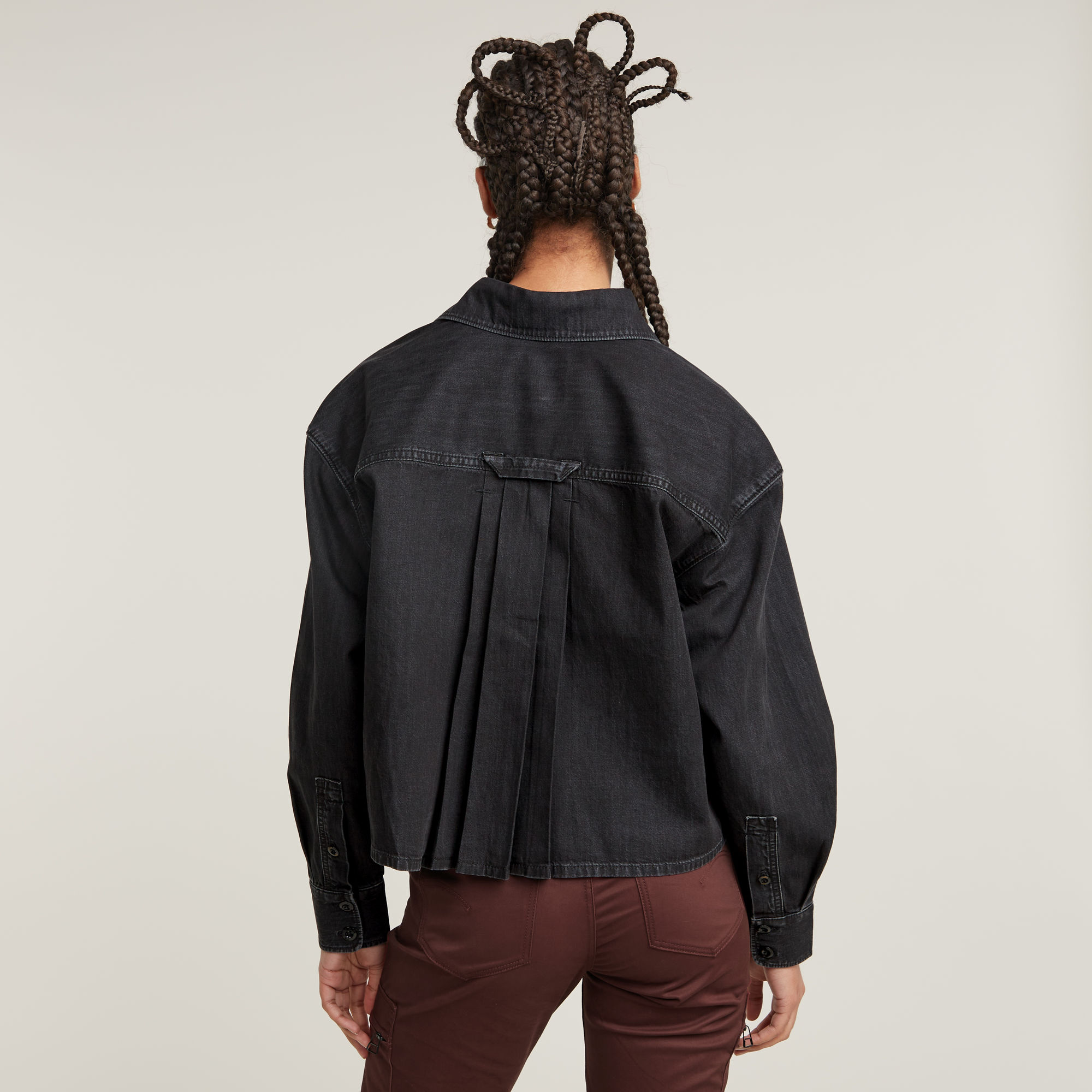 G-Star RAW Cropped Blouse Zwart Dames