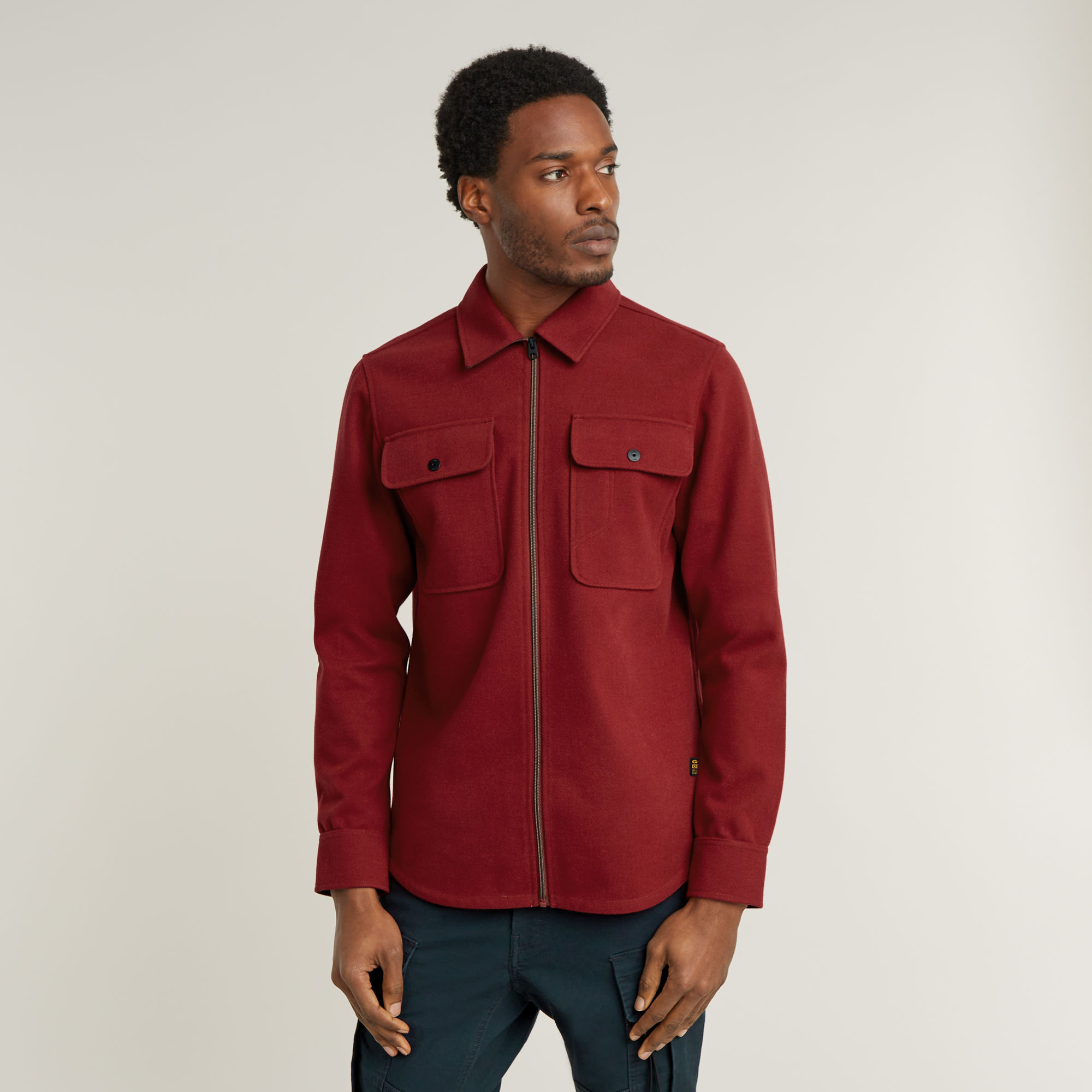 GPO Zip Overshirt - Rot - Herren