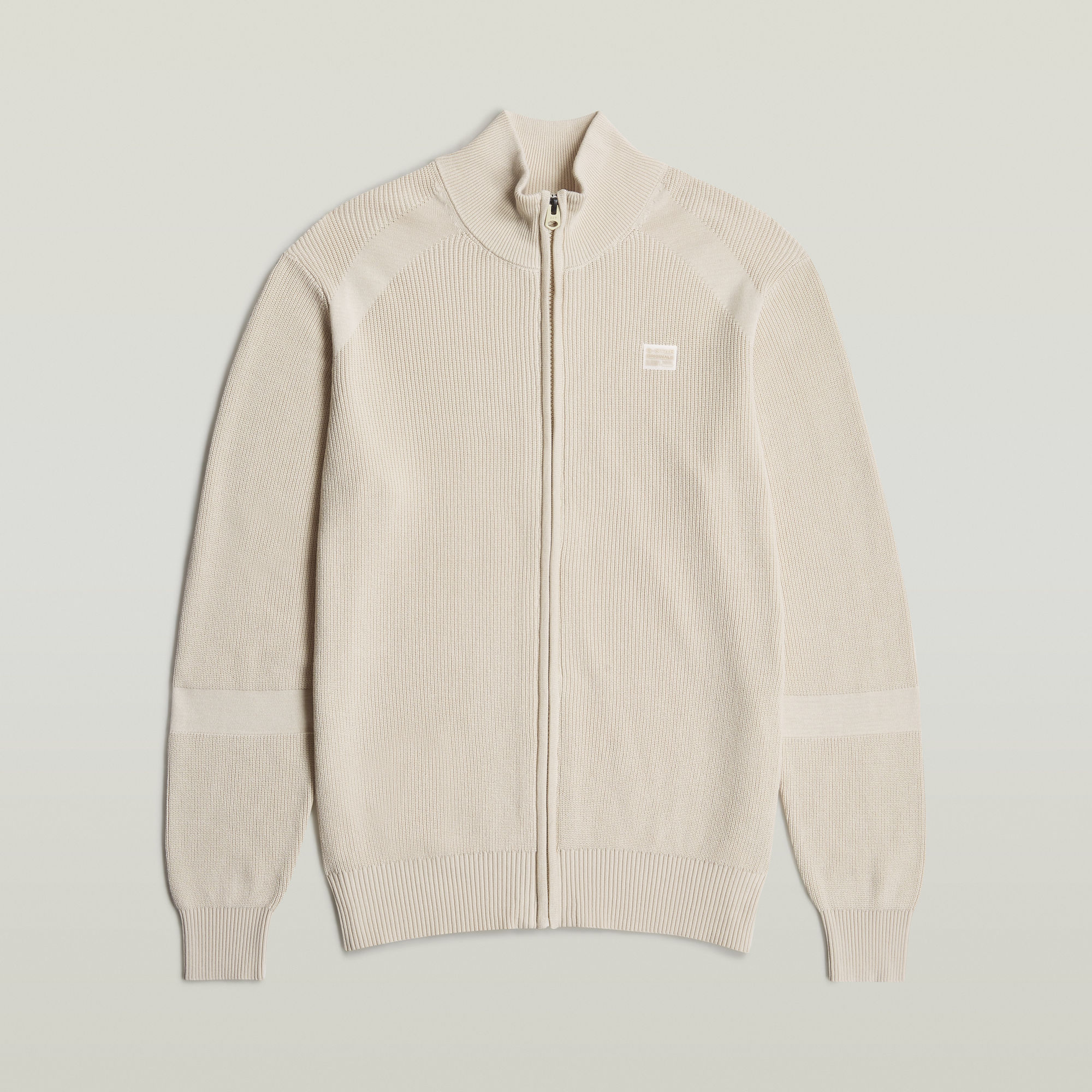 G-Star RAW Detailed Gebreide Trui Met Rits Wit Heren