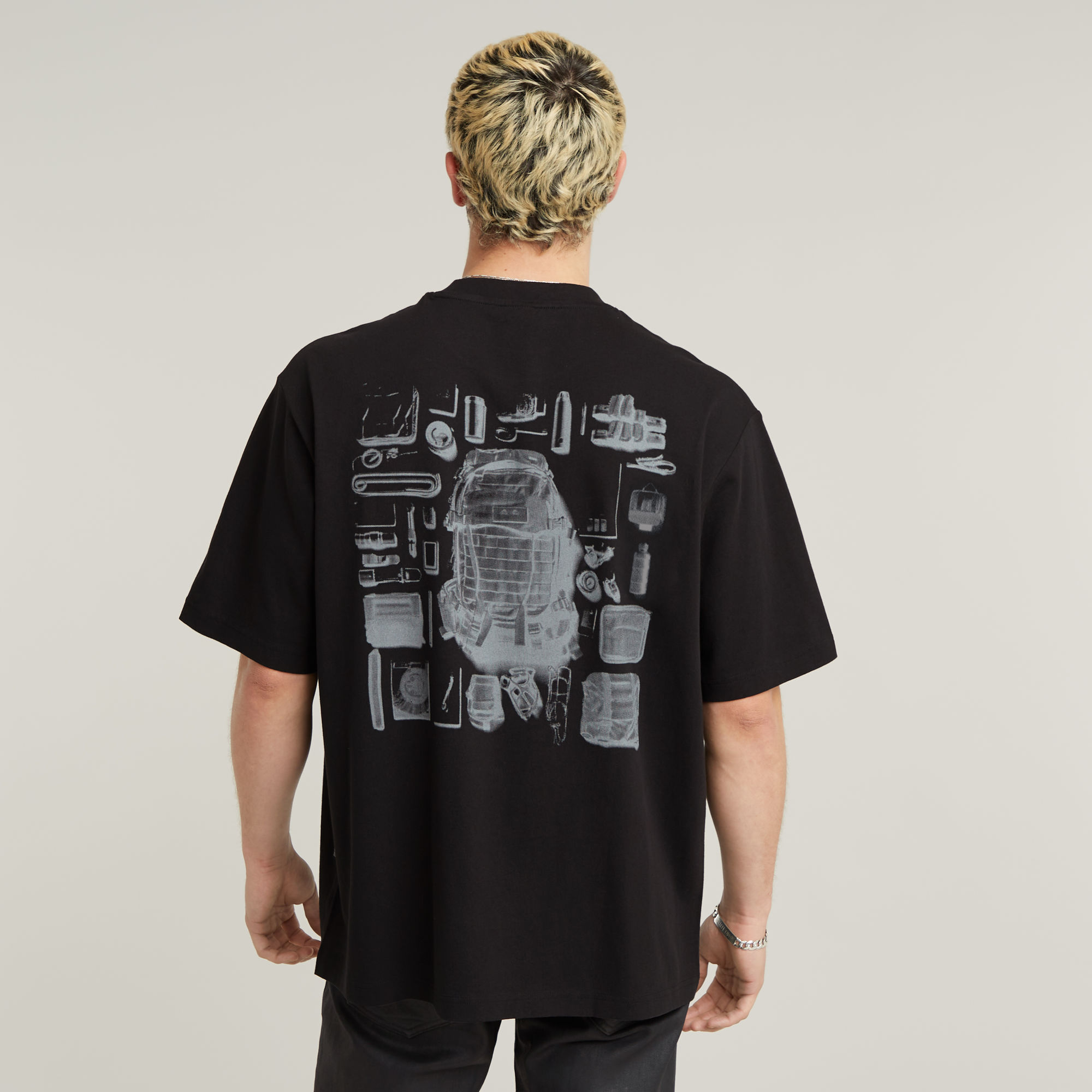 

Knolling Back Graphic Boxy T-Shirt - Black - Men