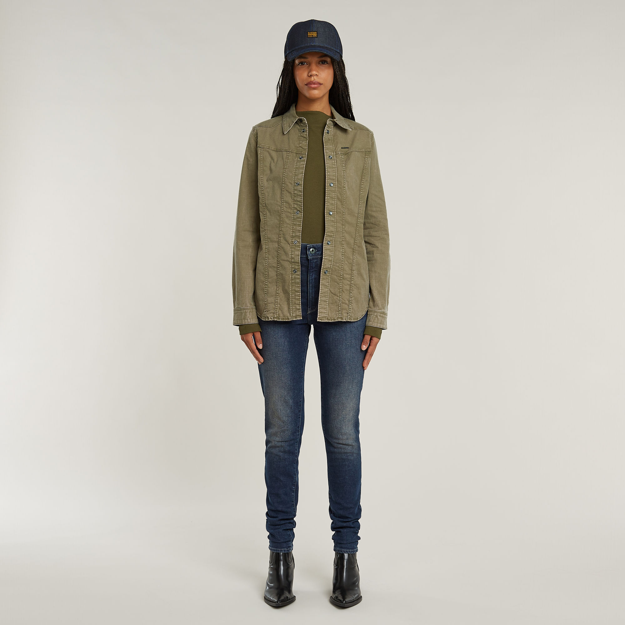 G-Star RAW Blouse Slim Groen Dames