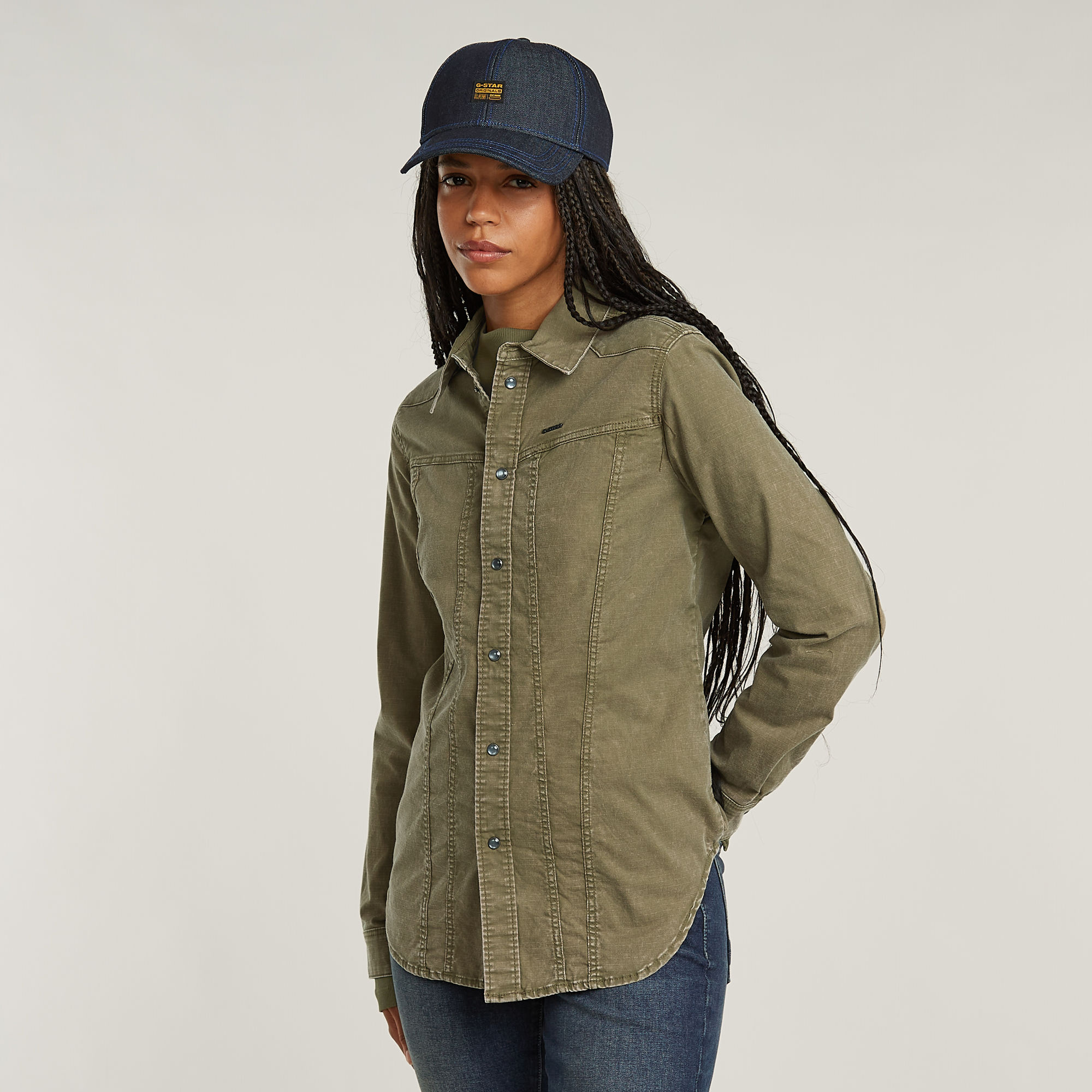 G-Star RAW Blouse Slim Groen Dames