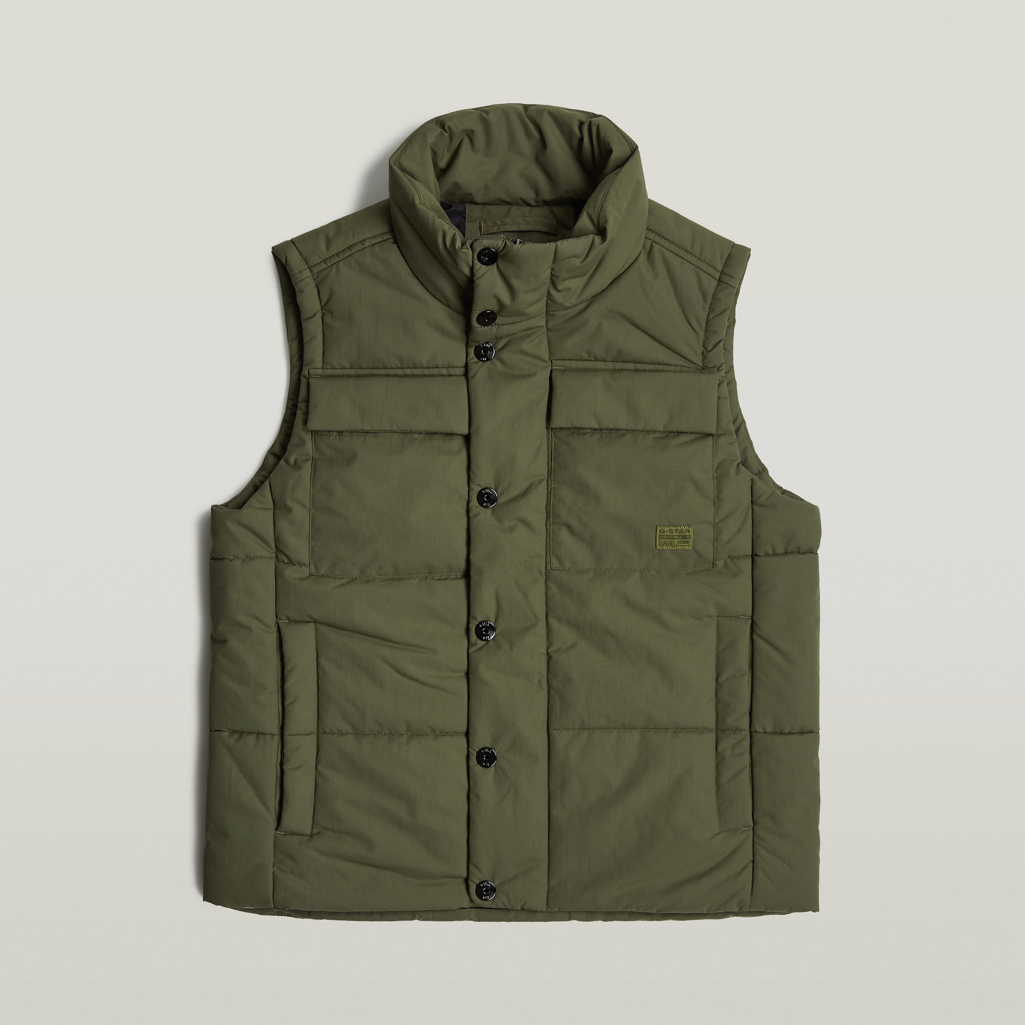 G-Star RAW Foundation Gewatteerde Bodywarmer Groen Heren