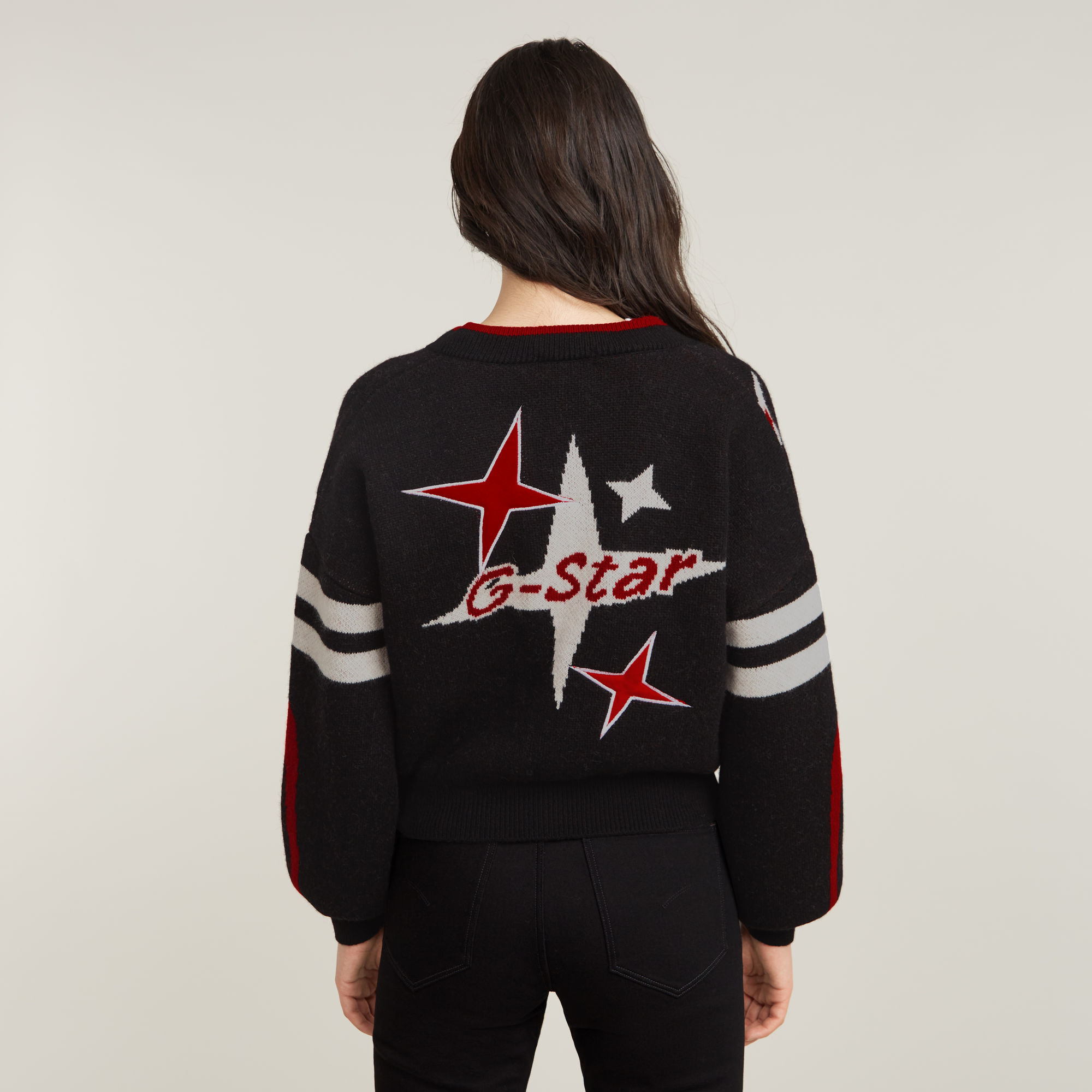 G-Star RAW Holiday Loose Gebreid Vest Zwart Dames