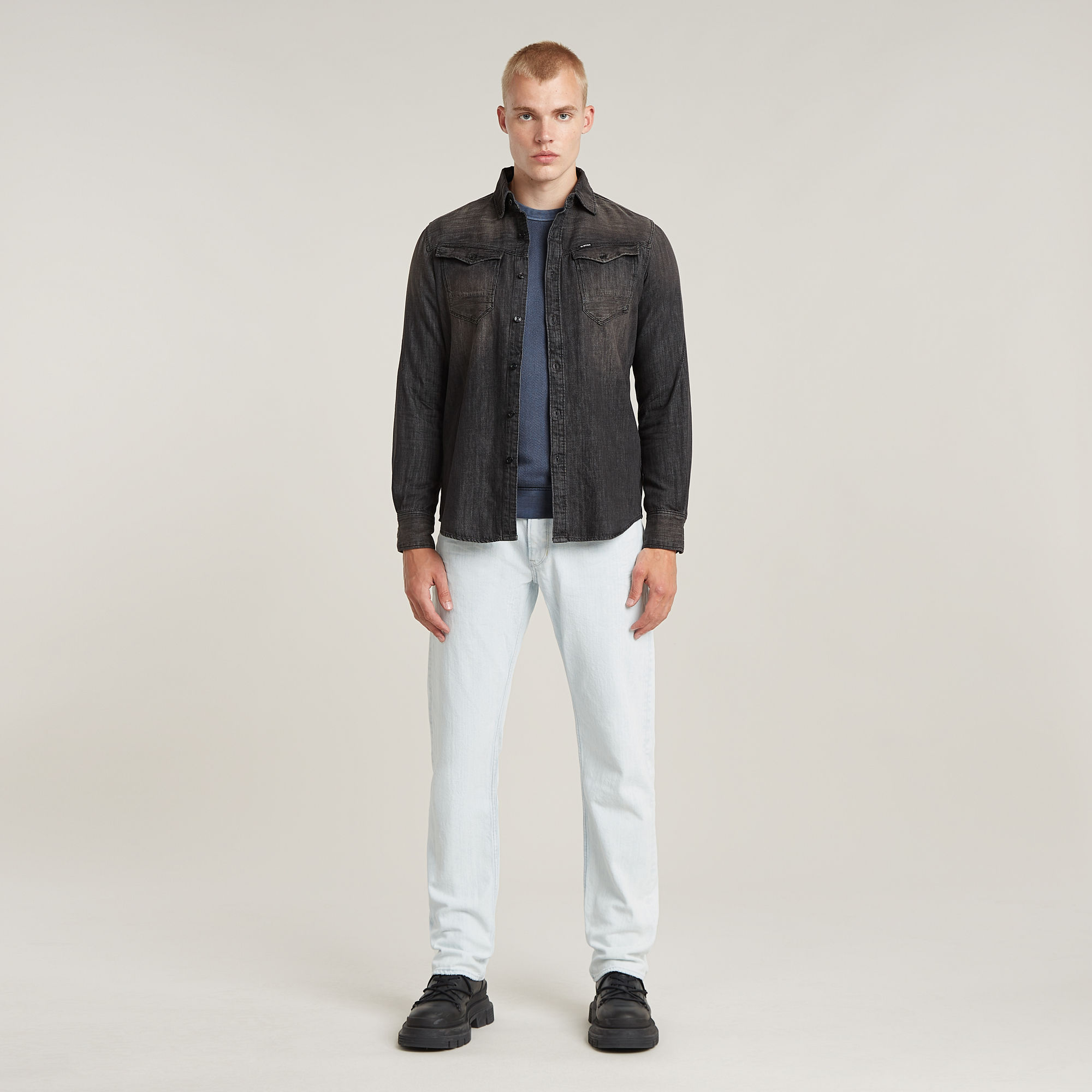 G-Star RAW Mosa Straight Jeans Lichtblauw Heren