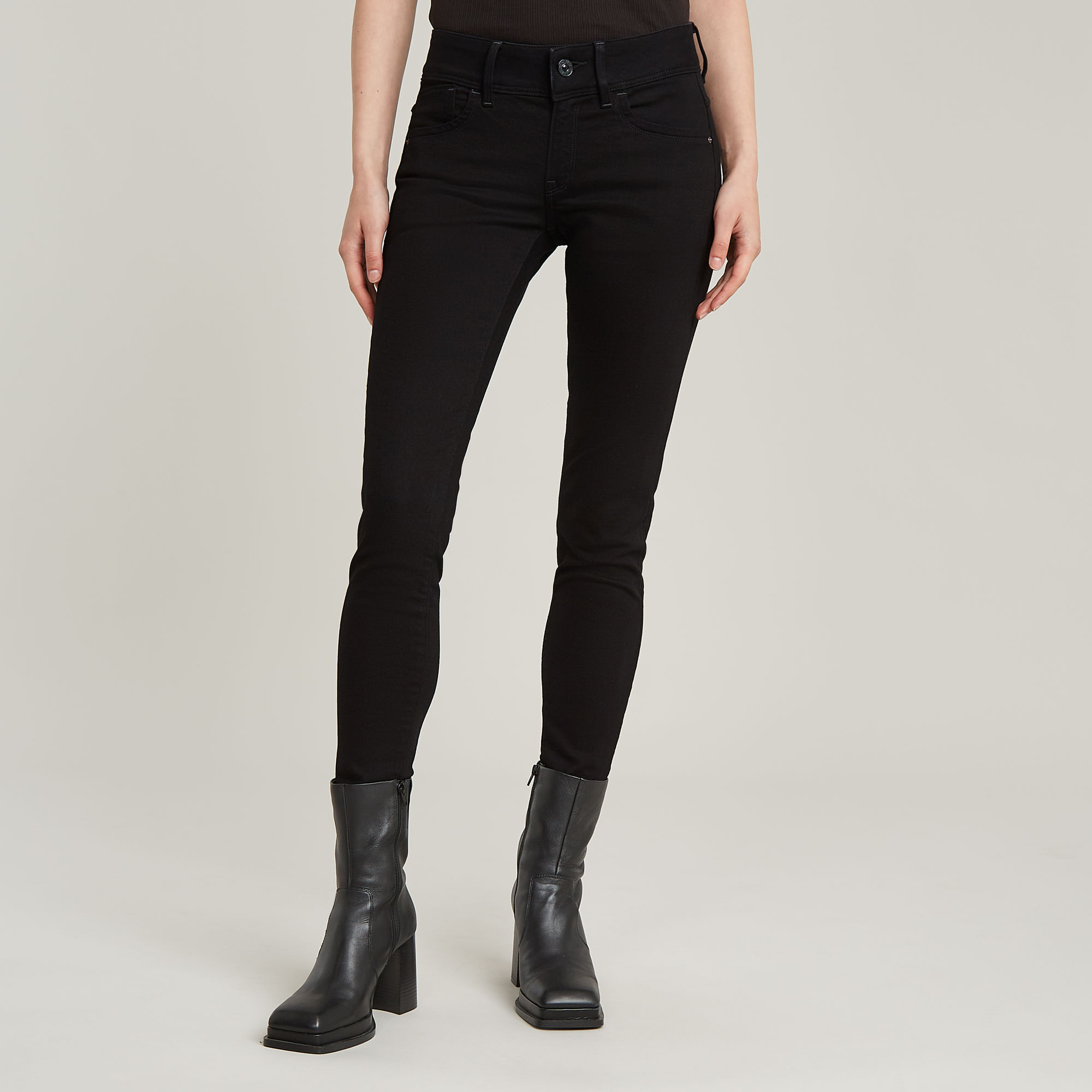 G-Star RAW Lynn Mid Skinny Jeans - Zwart - Dames