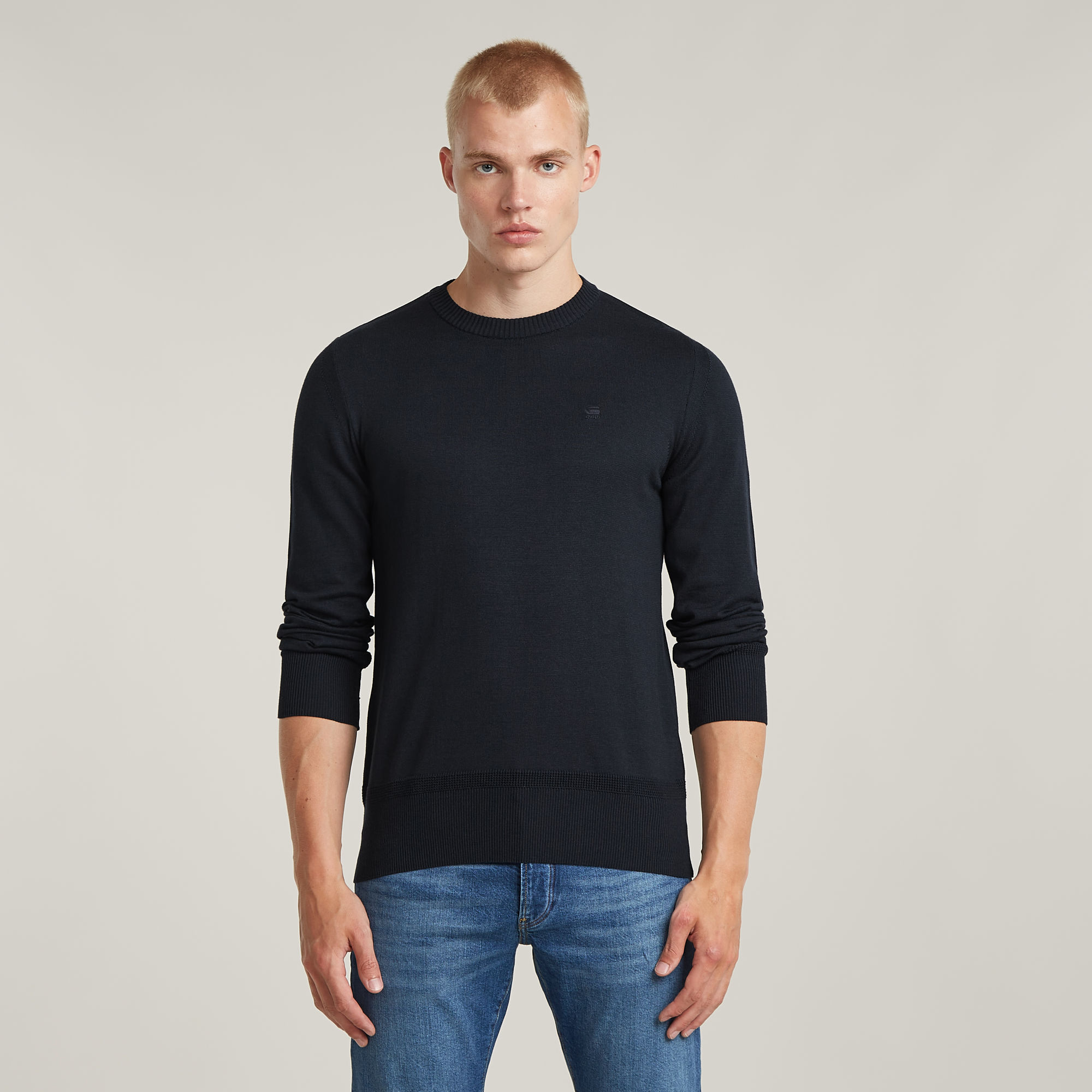 G-Star RAW Gebreide Trui Core Donkerblauw Heren