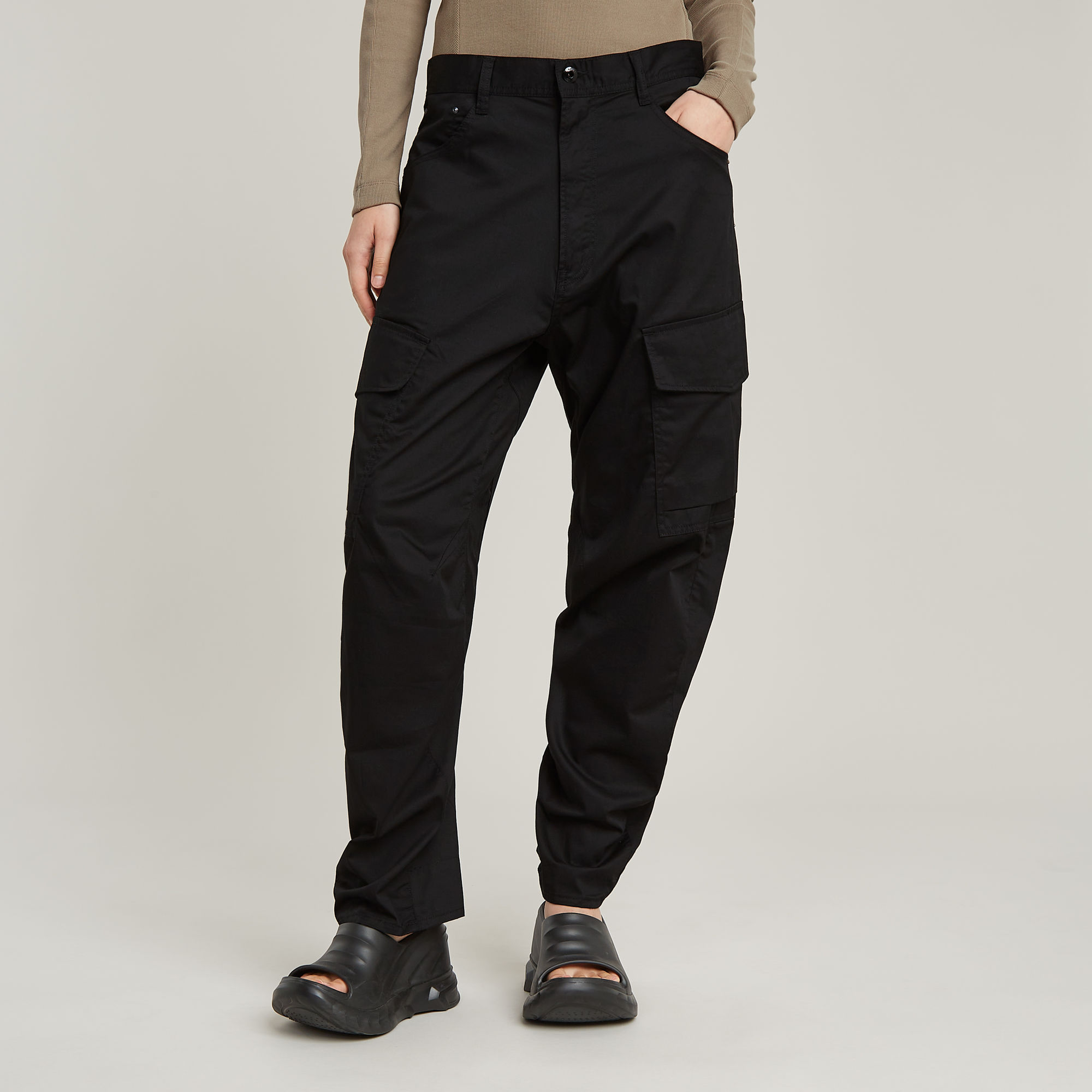 

Cargo Pants 3D Boyfriend - Black - Women