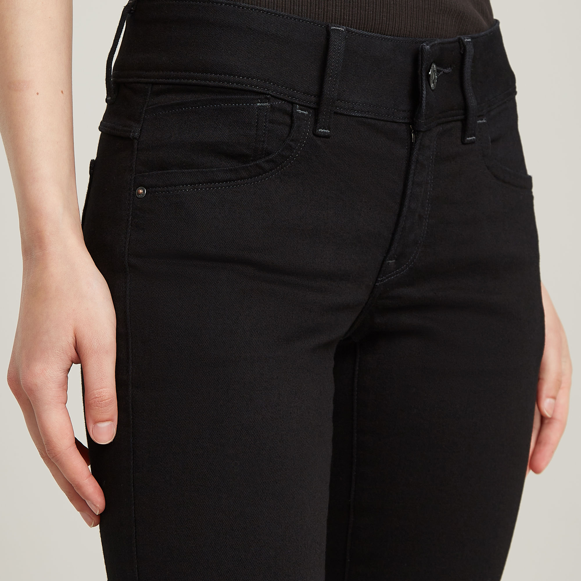 G-Star RAW Lynn Mid Skinny Jeans Zwart Dames