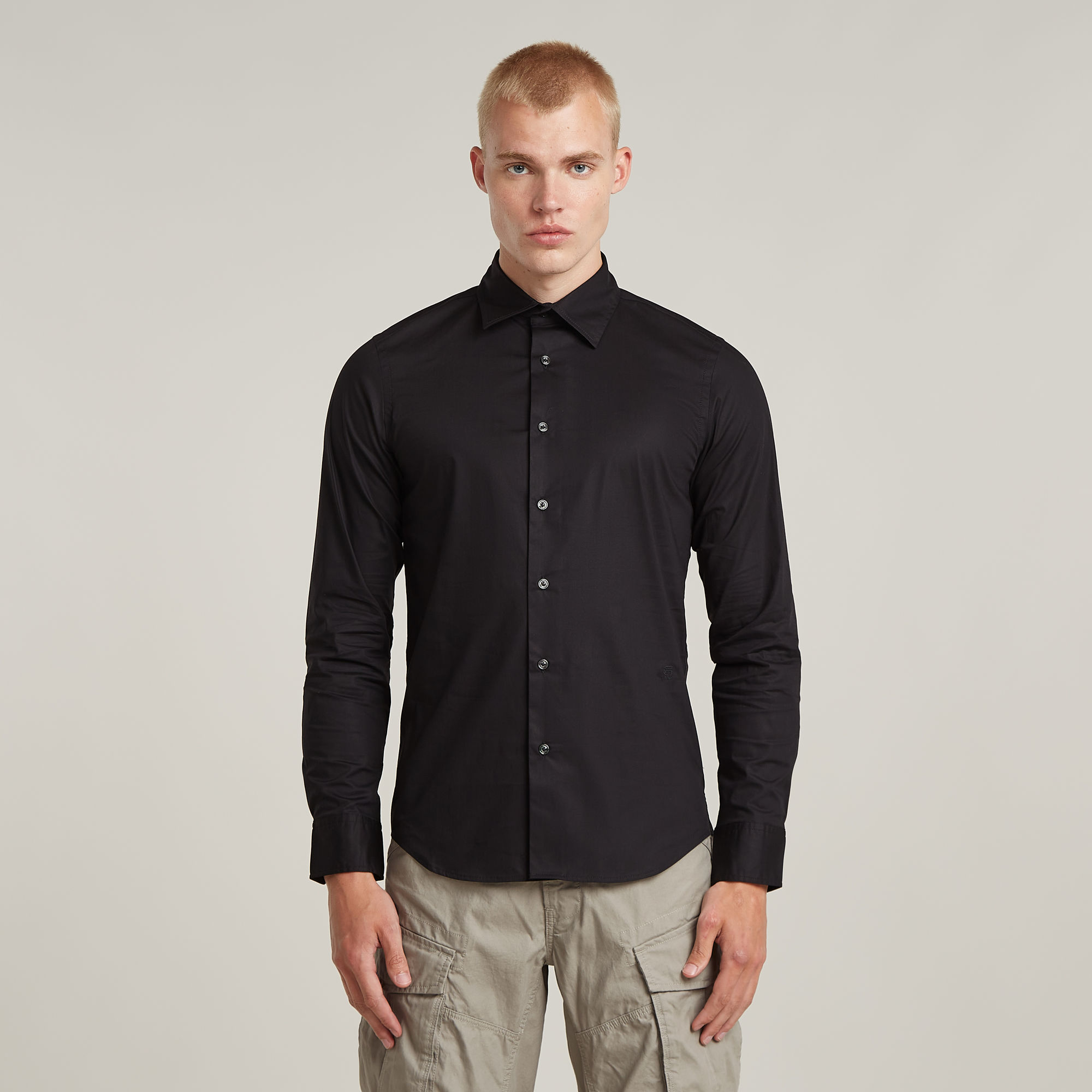 

Slim Hemd - Schwarz - Herren
