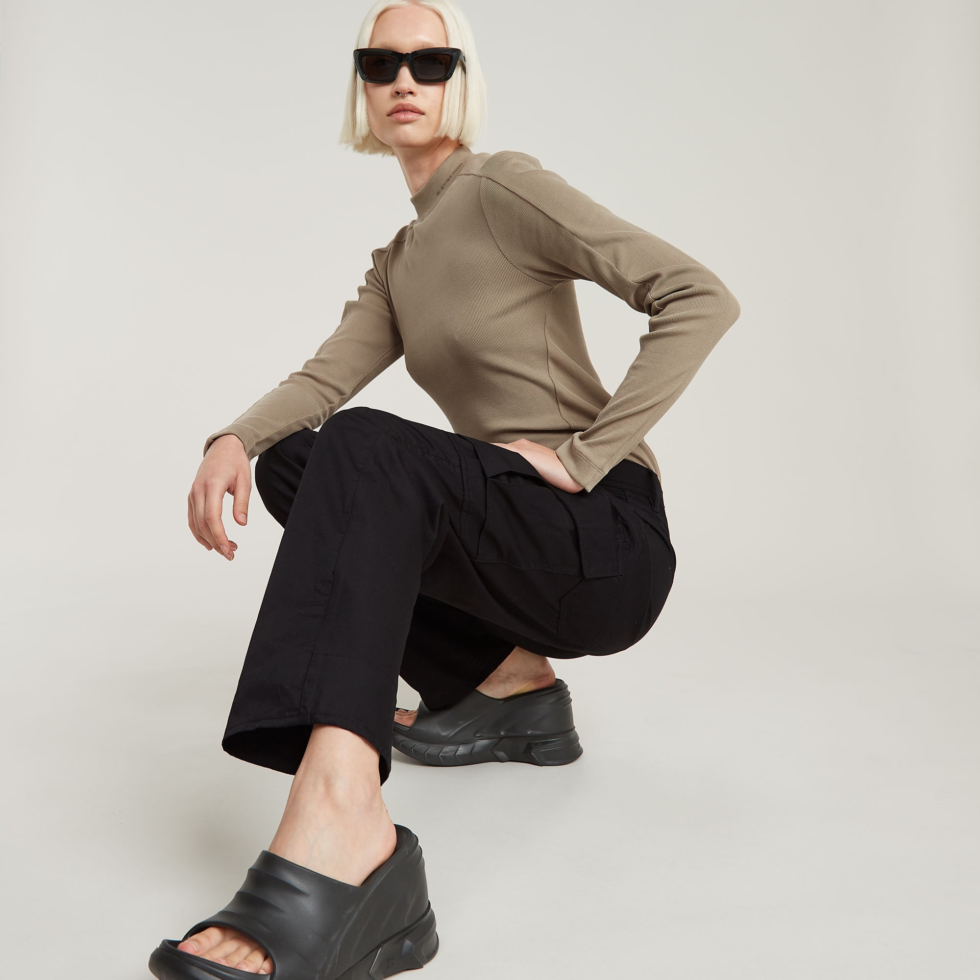G-Star RAW Cargo Broek 3D Boyfriend Zwart Dames