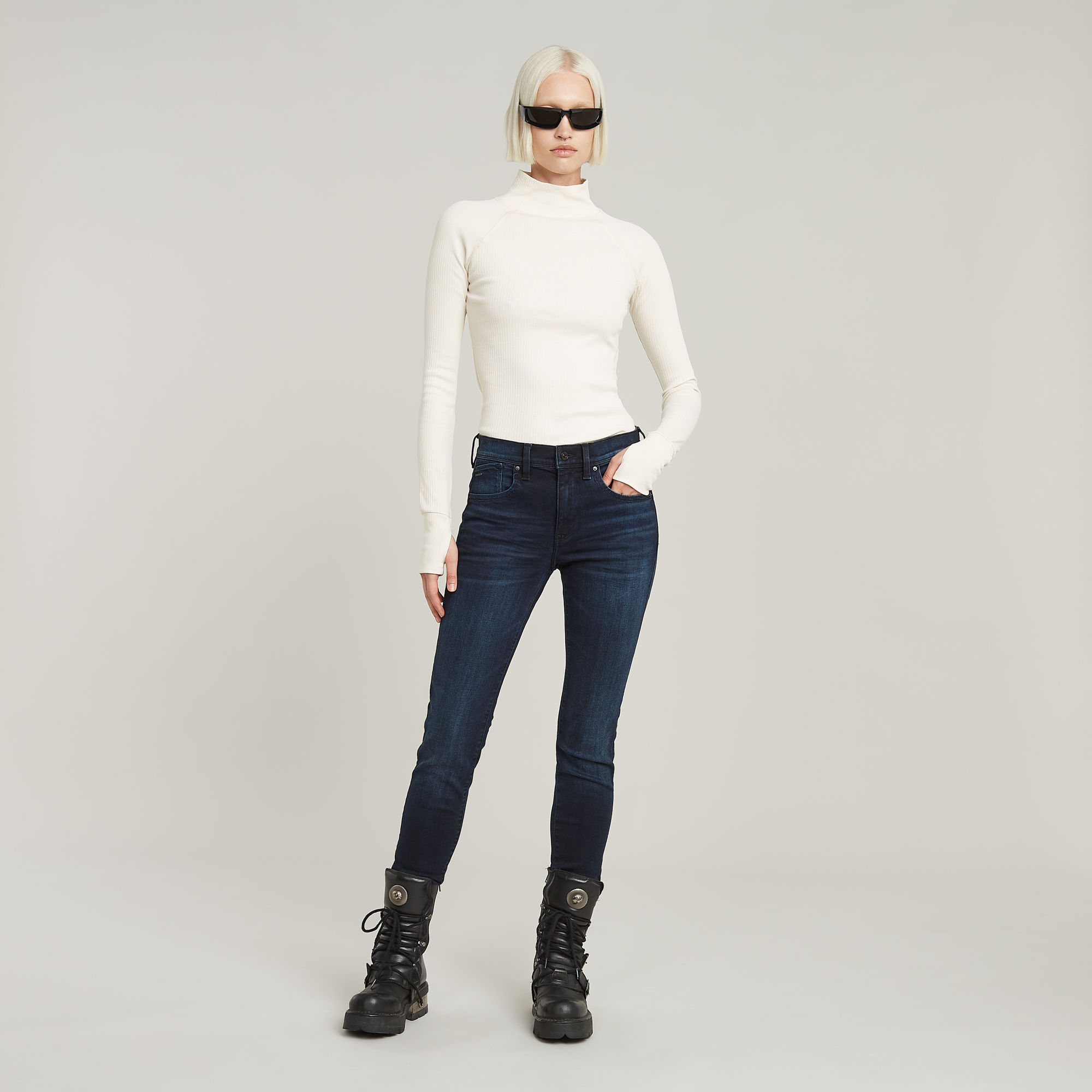 G-Star RAW Lhana Super Skinny Jeans Donkerblauw Dames