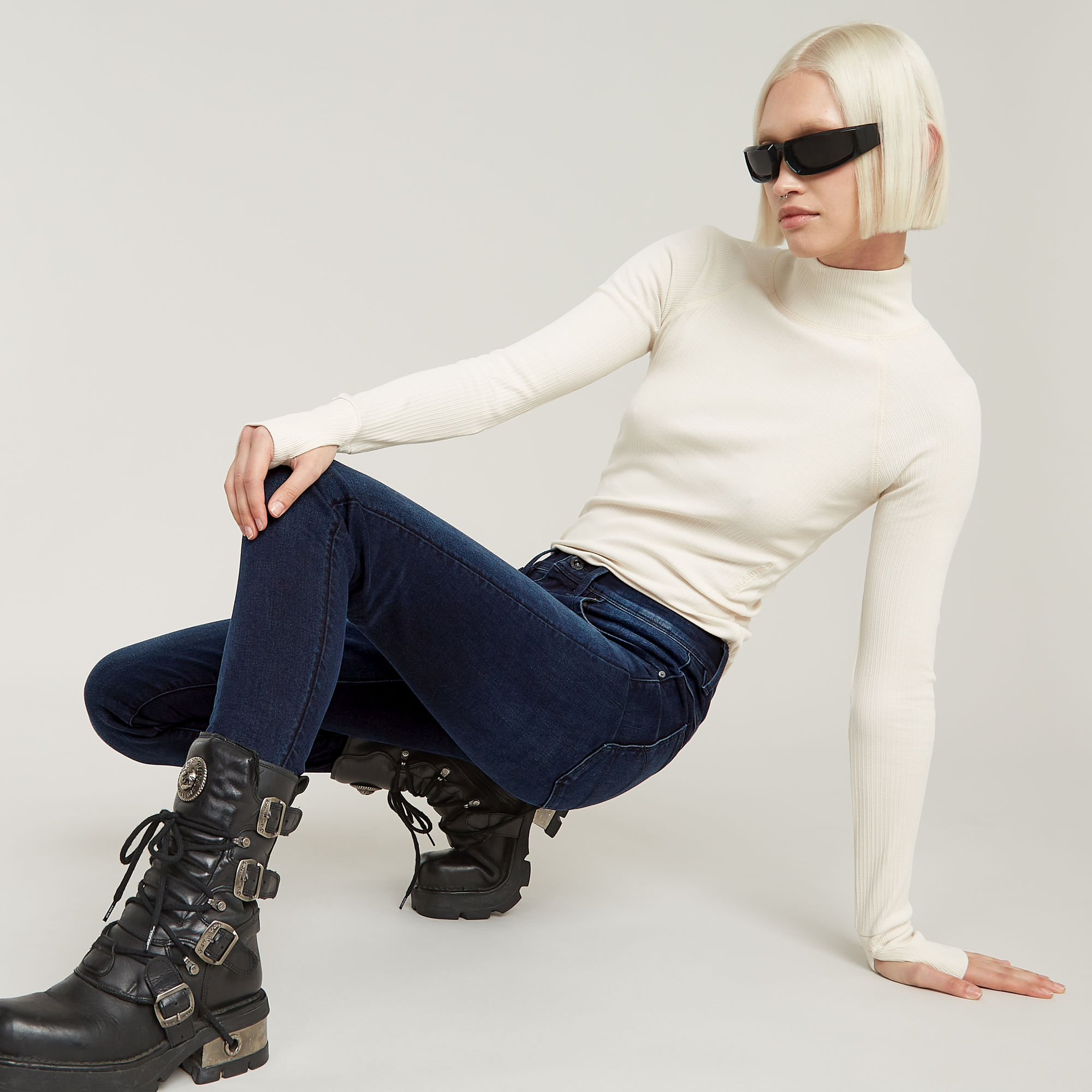 G-Star RAW Lhana Super Skinny Jeans Donkerblauw Dames