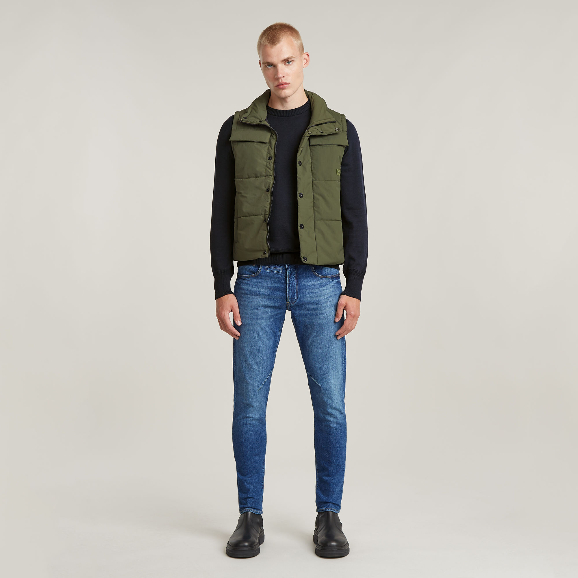 G-Star RAW Foundation Gewatteerde Bodywarmer Groen Heren