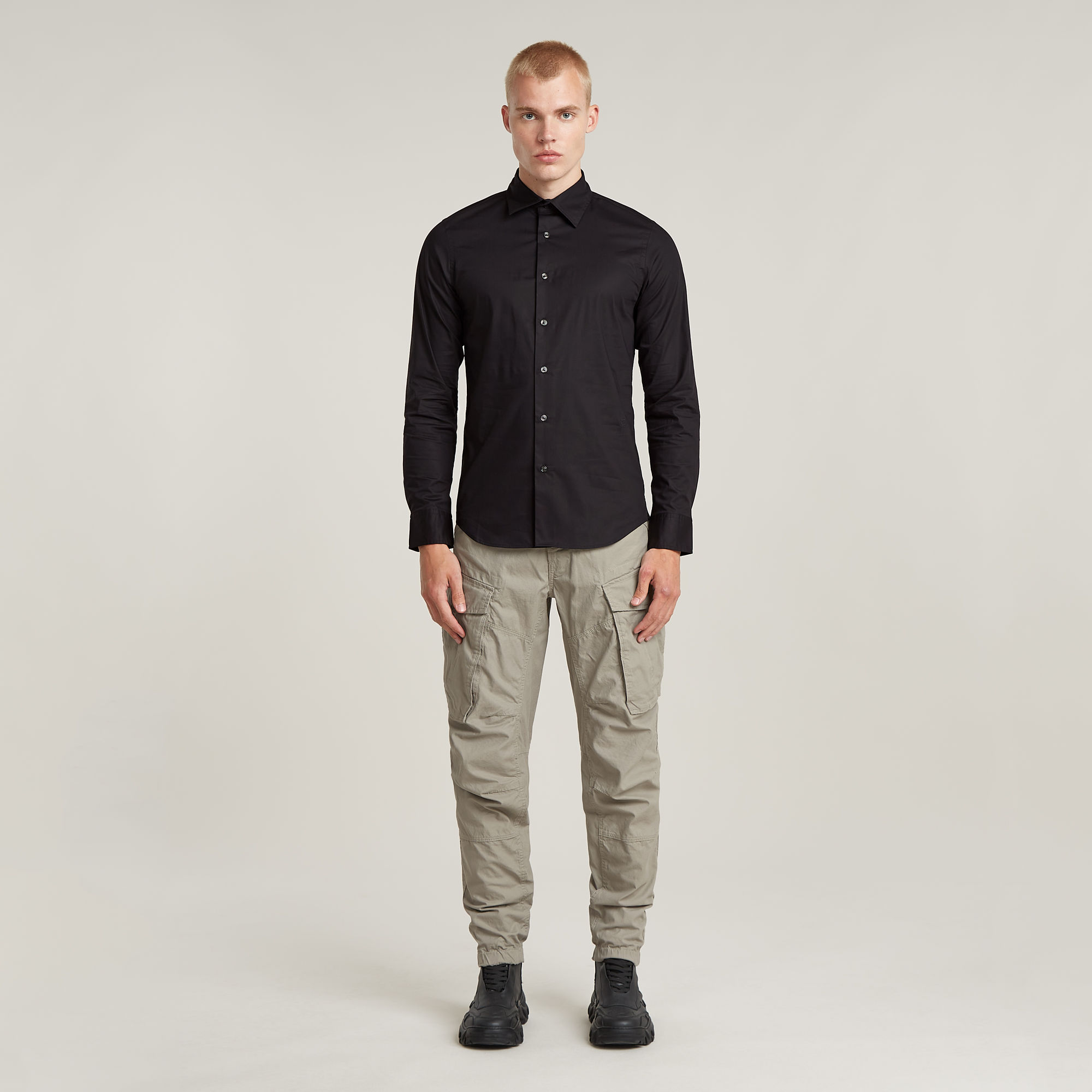 G-Star RAW Cargo Broek 3D Regular Tapered Cuffed Beige Heren