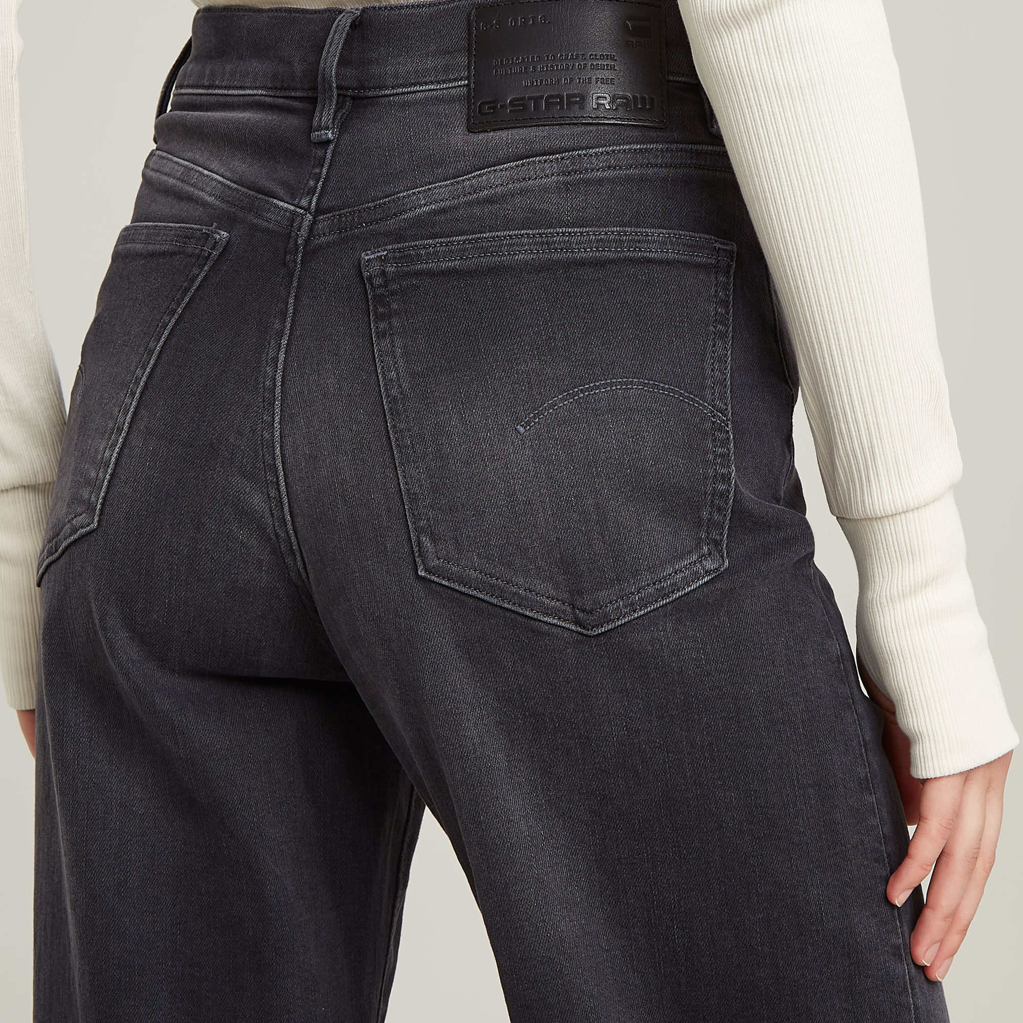 G-Star RAW Deck Ultra High Wide Leg Jeans Grijs Dames