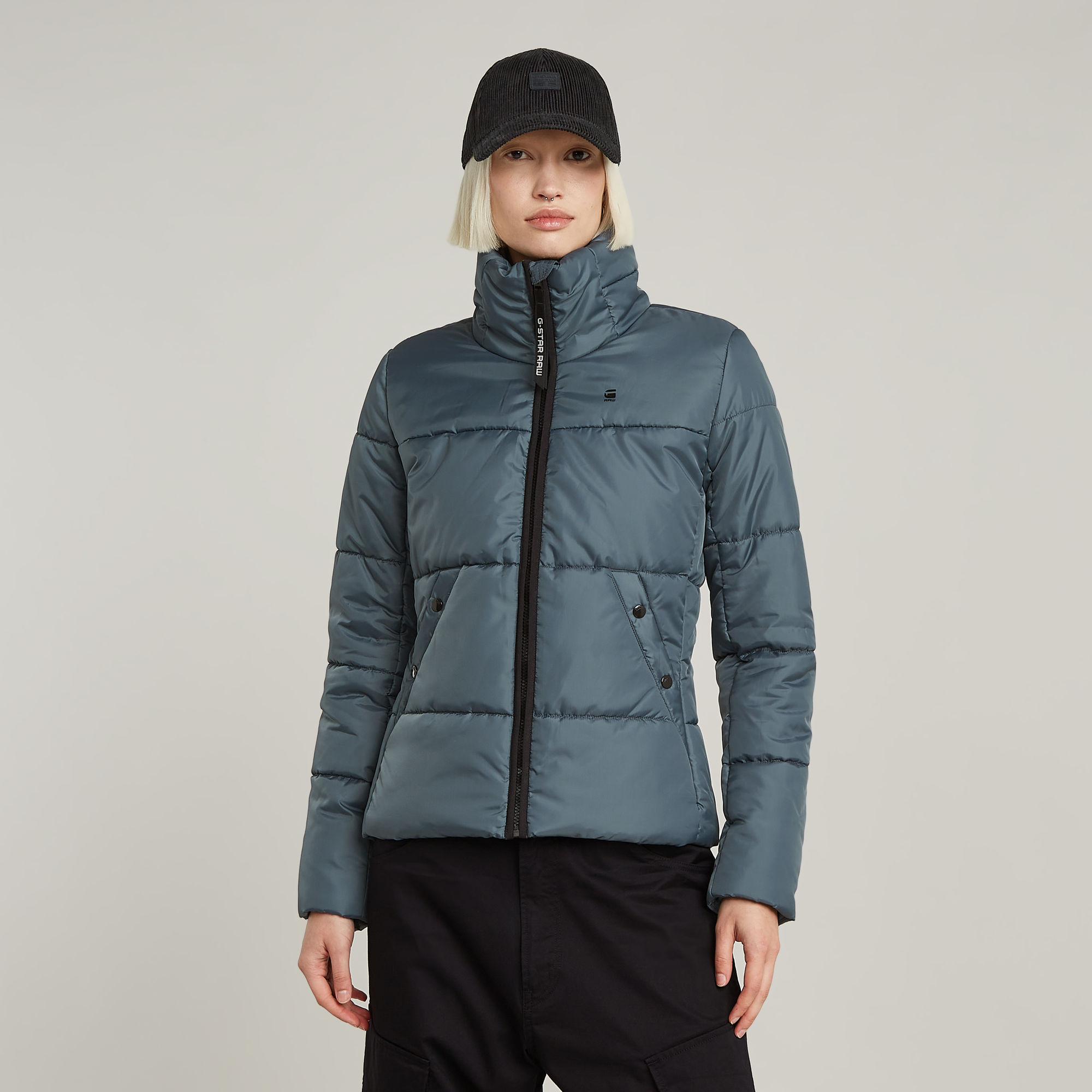 G-Star RAW Gewatteerd Jack Midweight Grijs Dames
