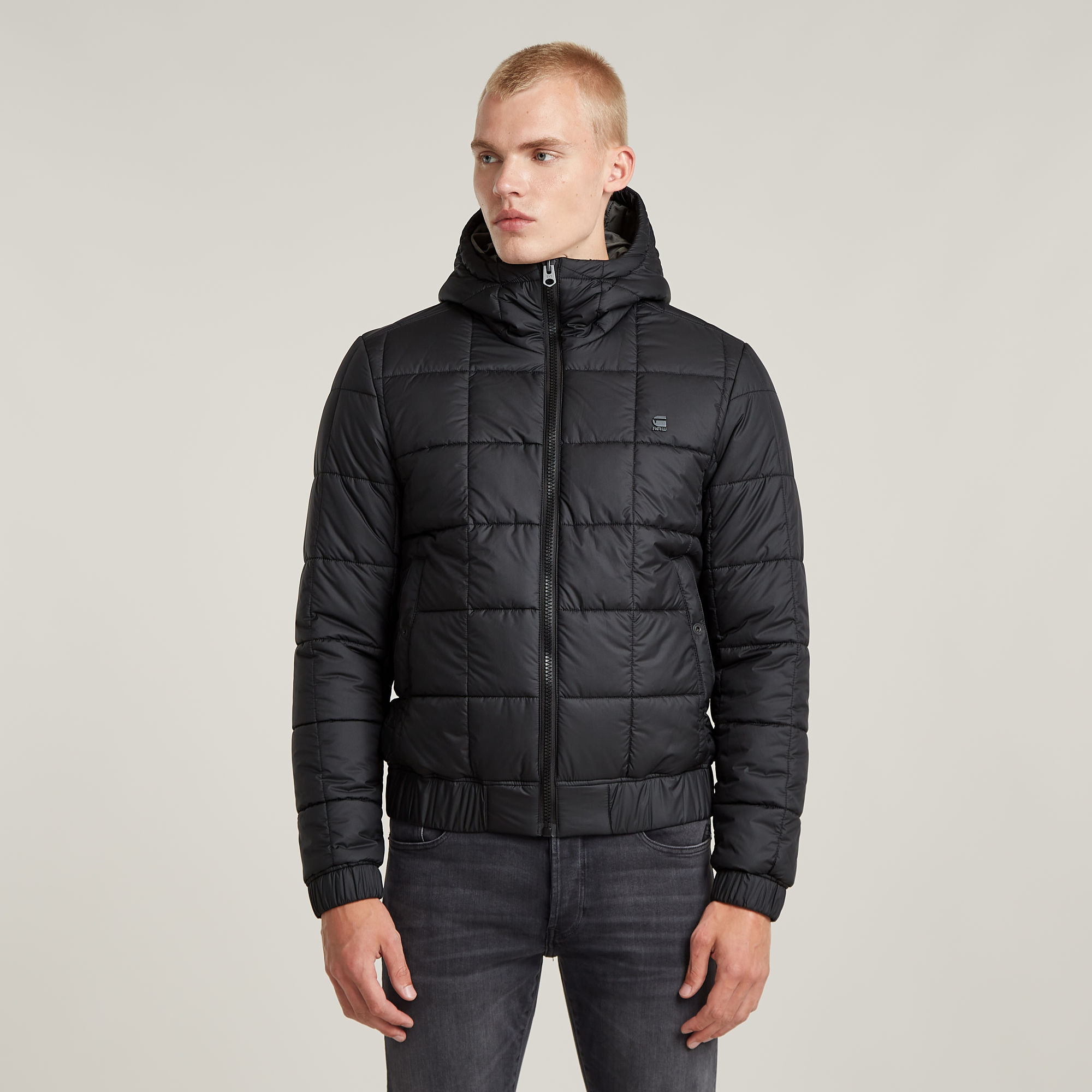 

Meefic Quilted Hooded Jacket - Black - Men