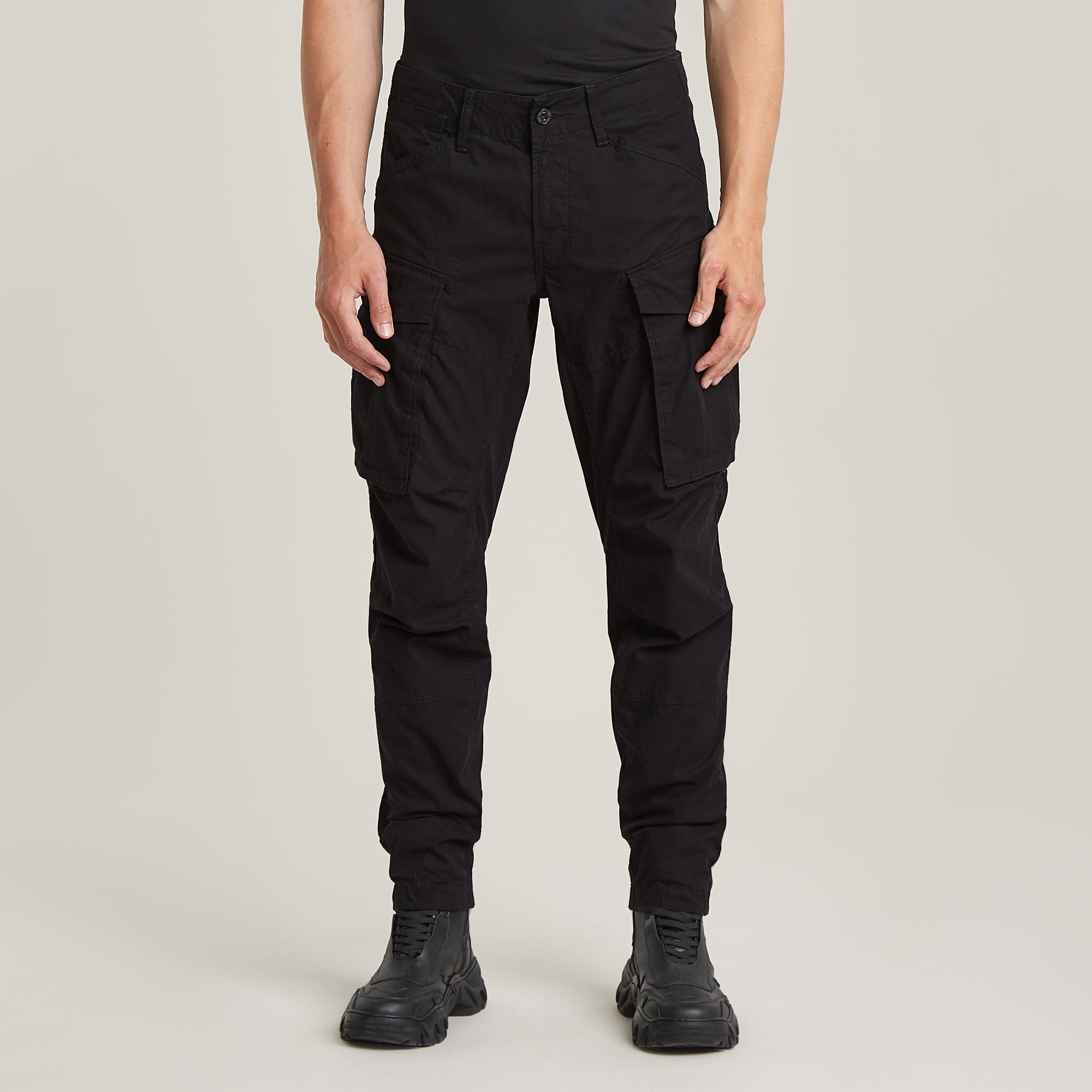 

Cargo Pants 3D Regular Tapered Cuffed - Black - Men