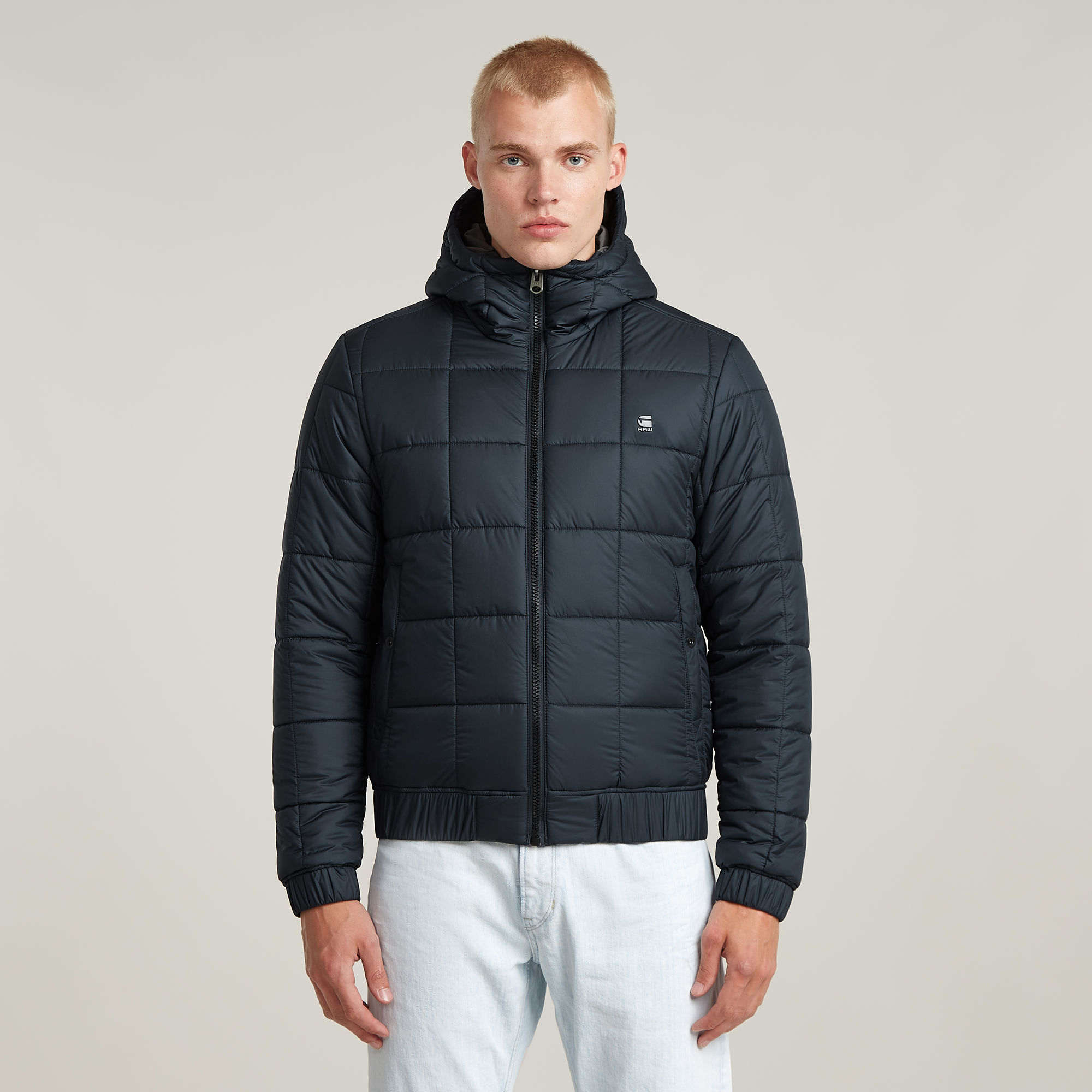 Meefic Quilted Hooded Jacke - Dunkelblau - Herren