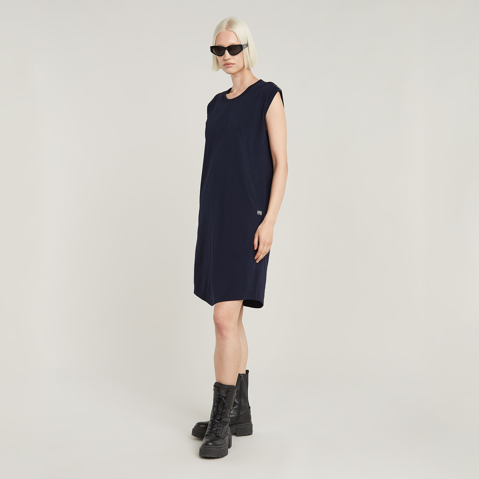 G-Star RAW Seam Detail Loose Jurk Donkerblauw Dames