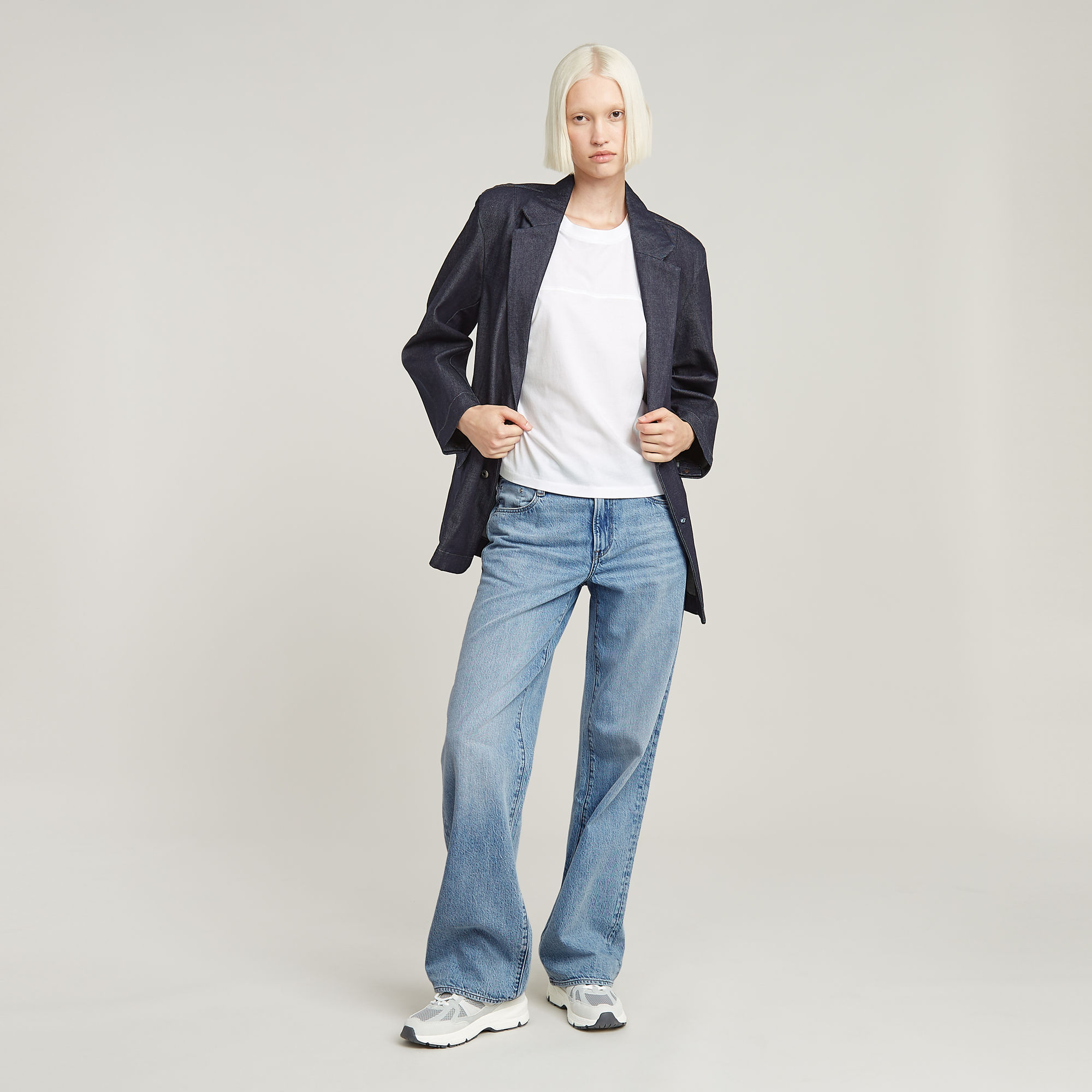 G-Star RAW Horizontal Seam Loose Top Wit Dames