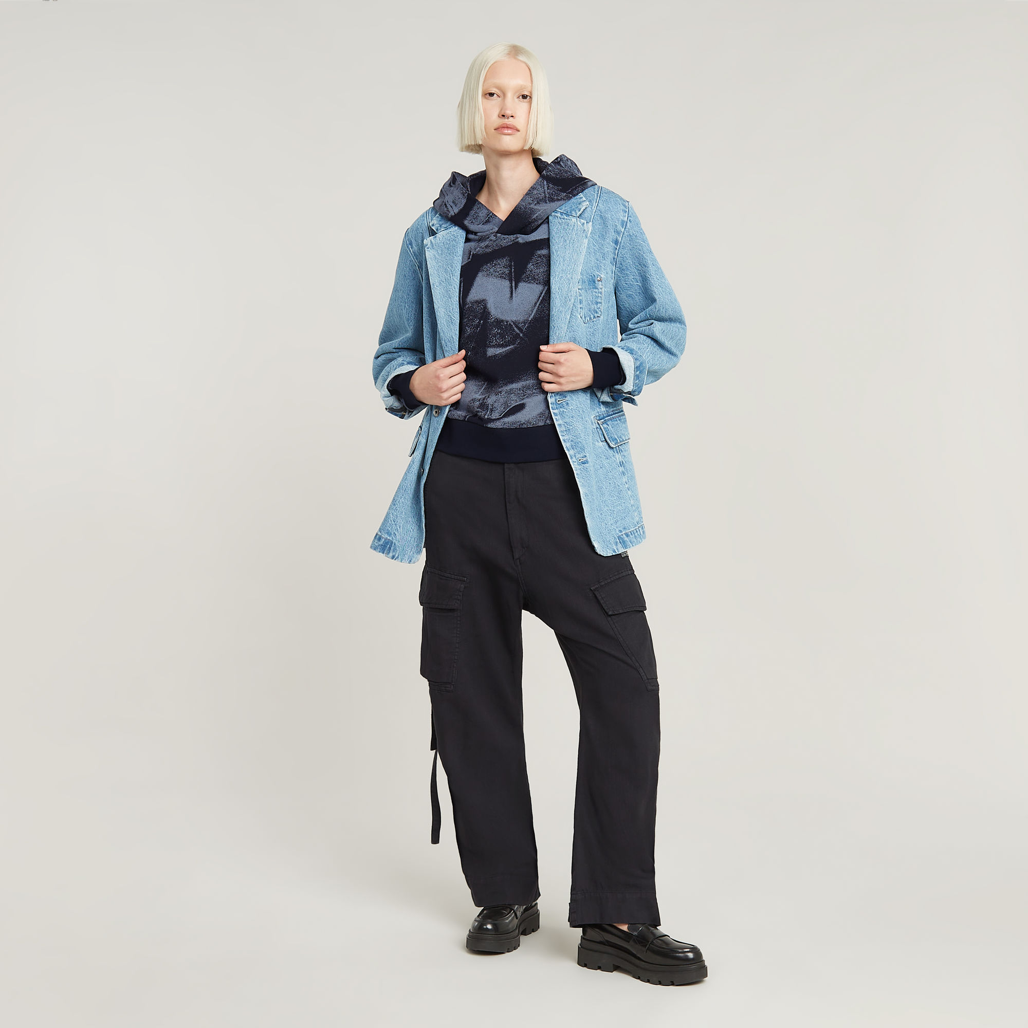 G-Star RAW Sprayed Letters Loose Hoodie Meerkleurig Dames
