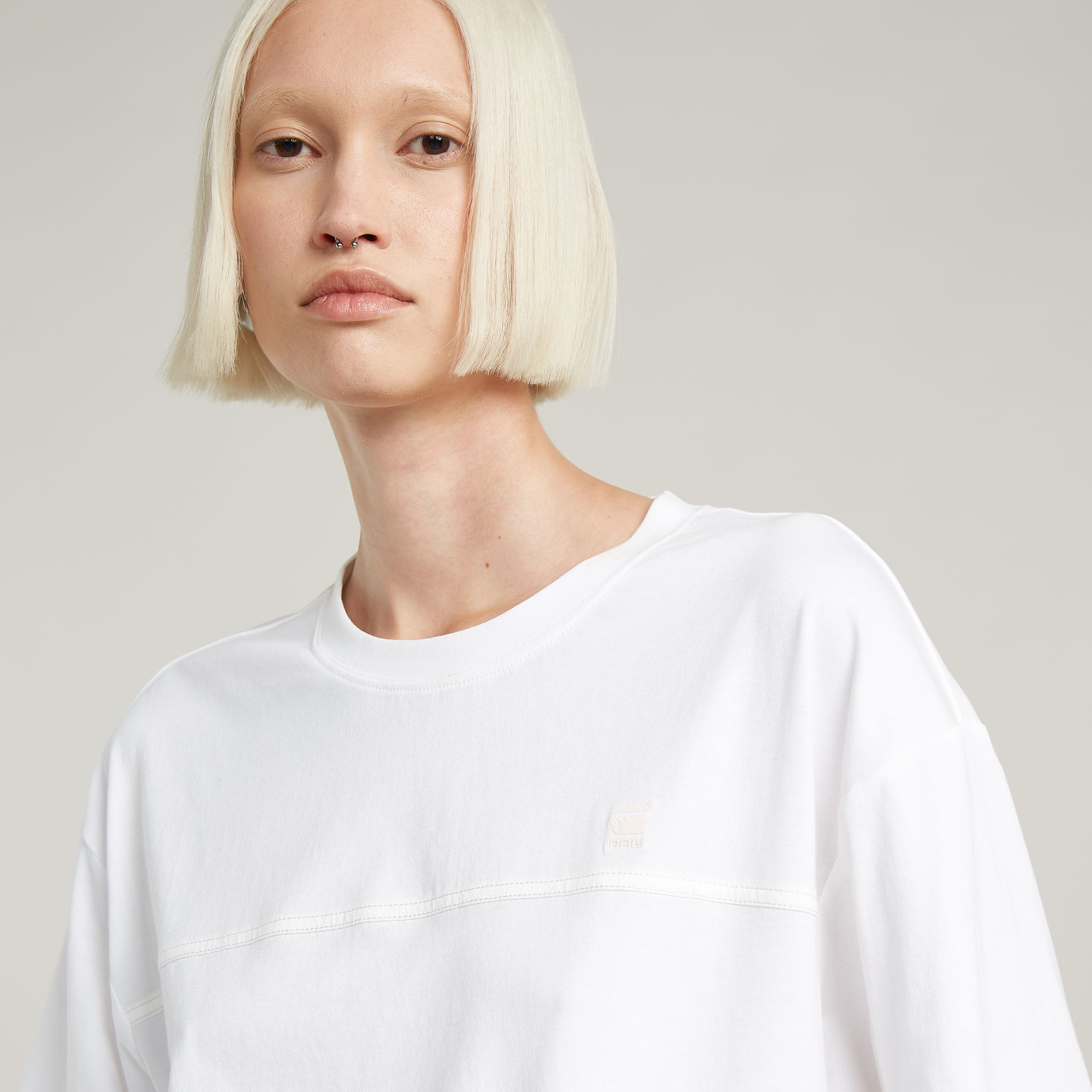 G-Star RAW Horizontal Seam Loose Top Wit Dames