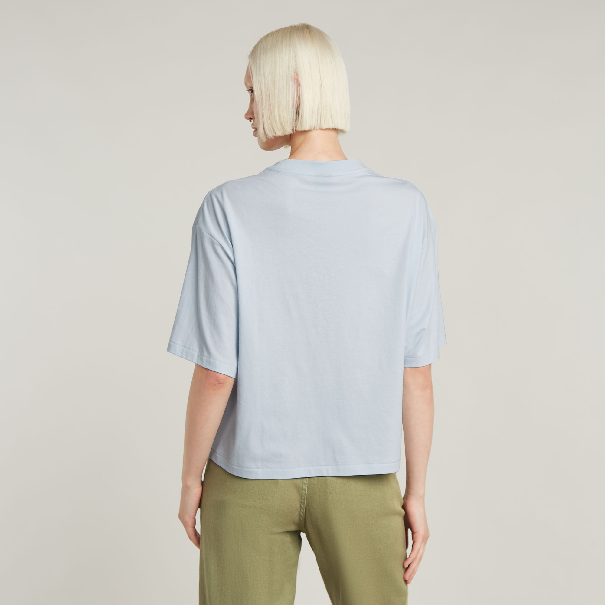 G-Star RAW Horizontal Seam Loose Top Lichtblauw Dames
