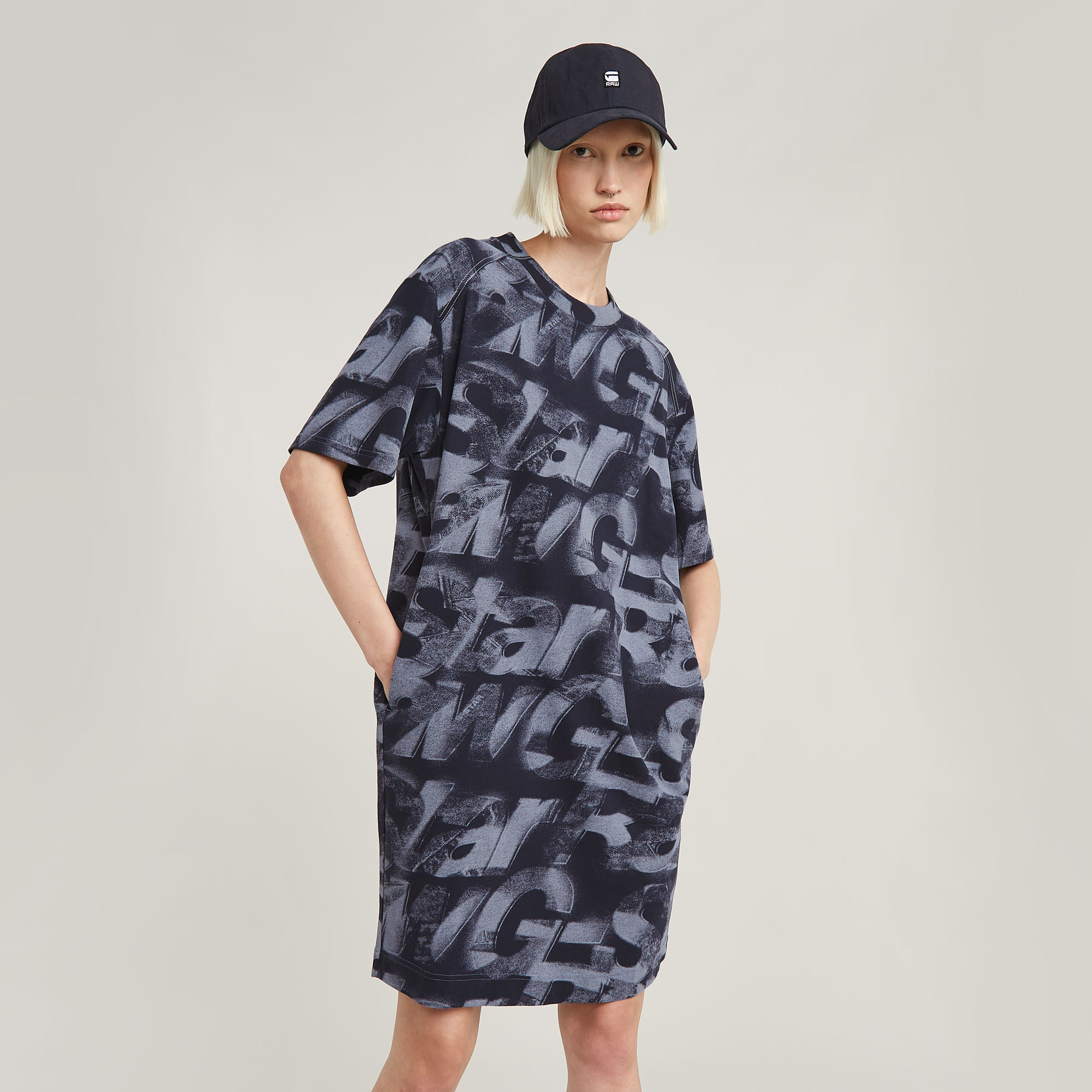 G-Star RAW Sprayed Letters Loose Jurk Meerkleurig Dames