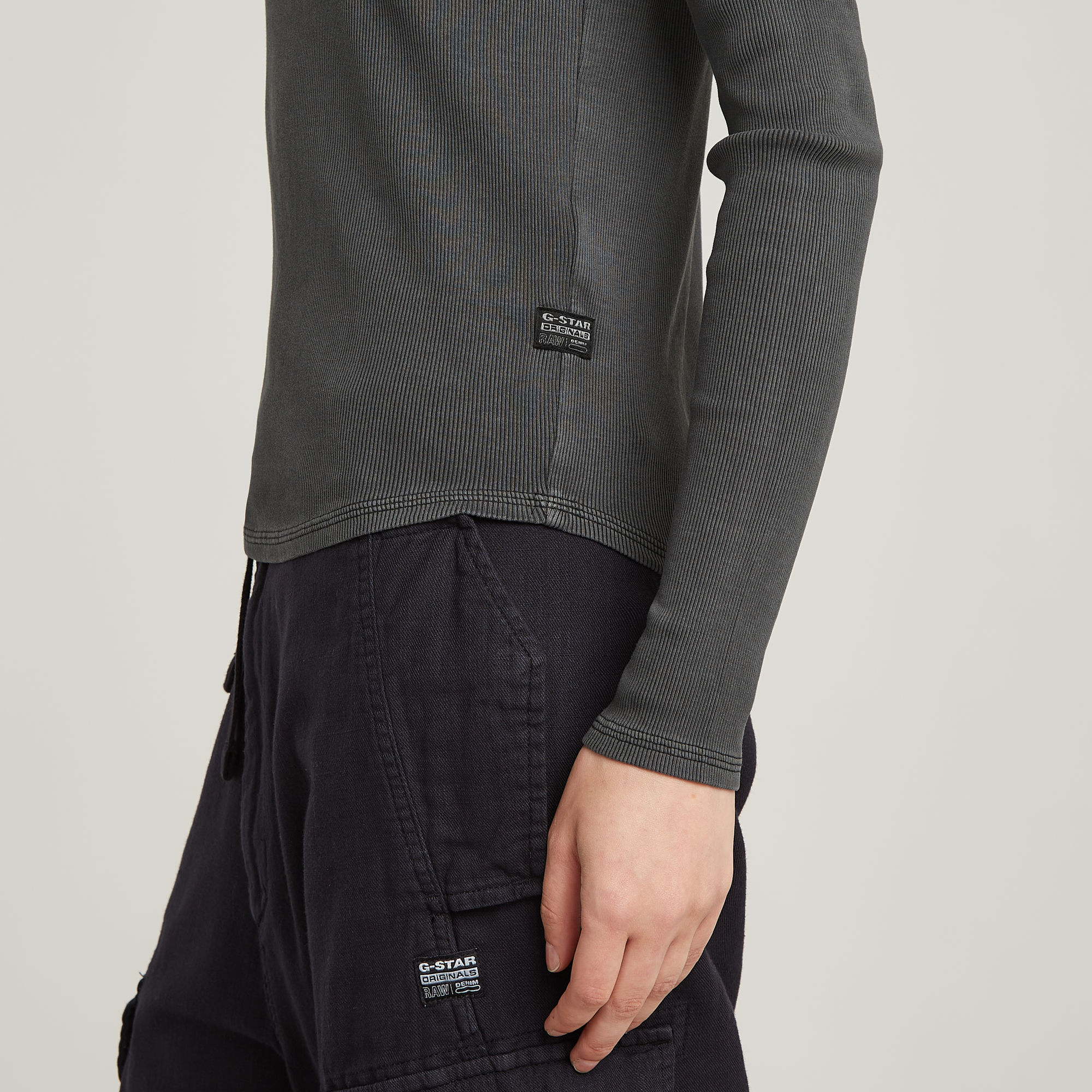 G-Star RAW Overdyed Slim Top Zwart Dames