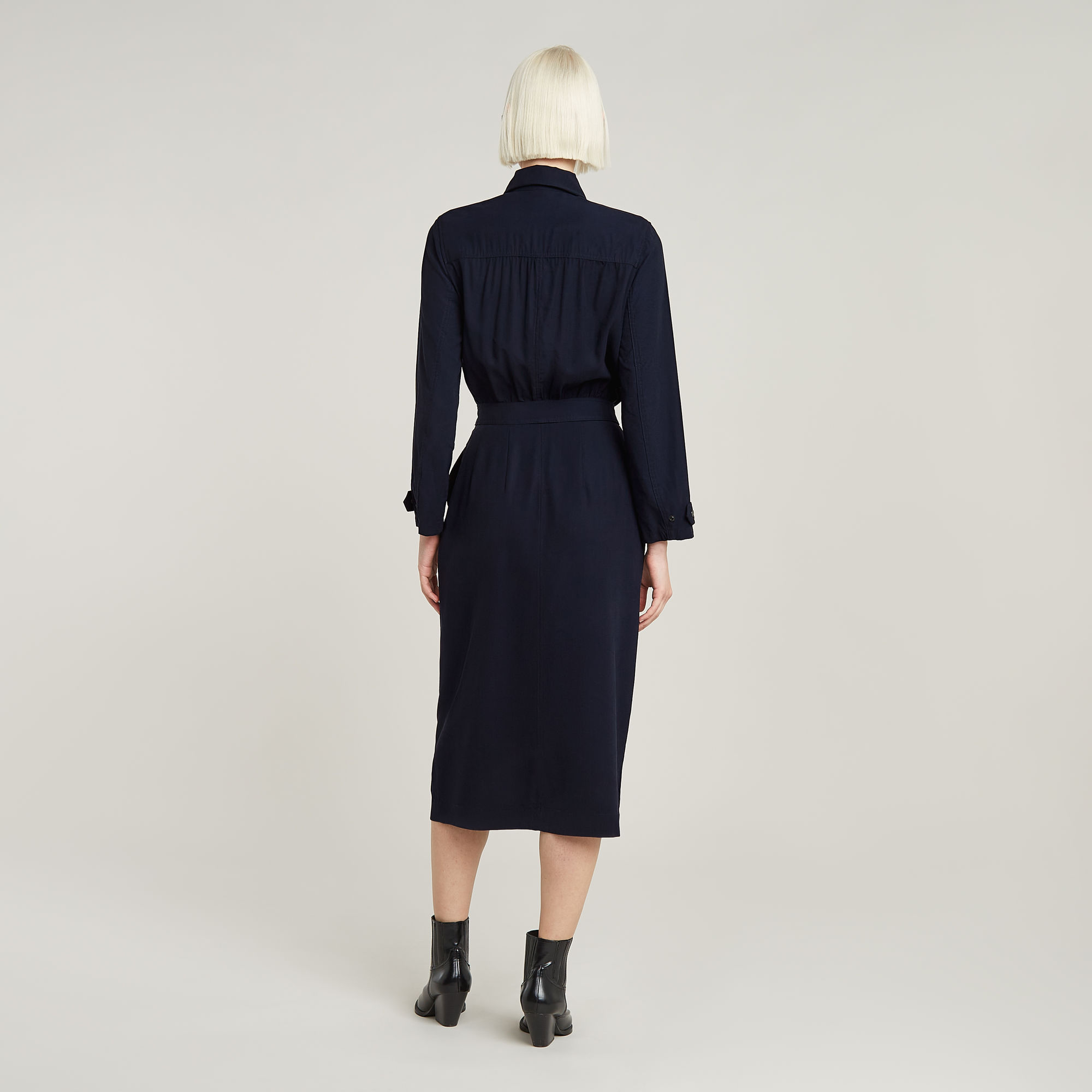G-Star RAW Zip Through Jurk Donkerblauw Dames