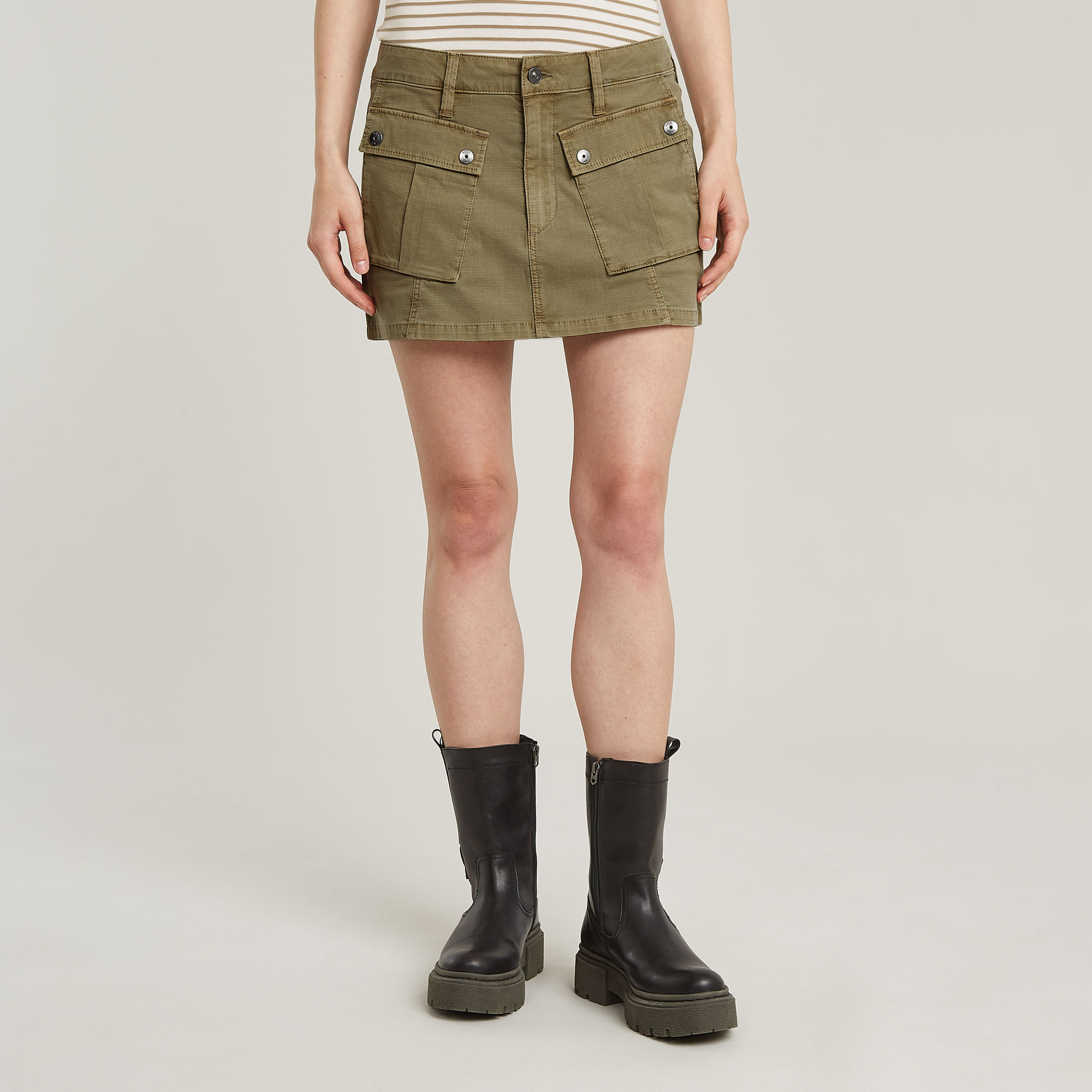 

Mini Cargo Skirt - Green - Women