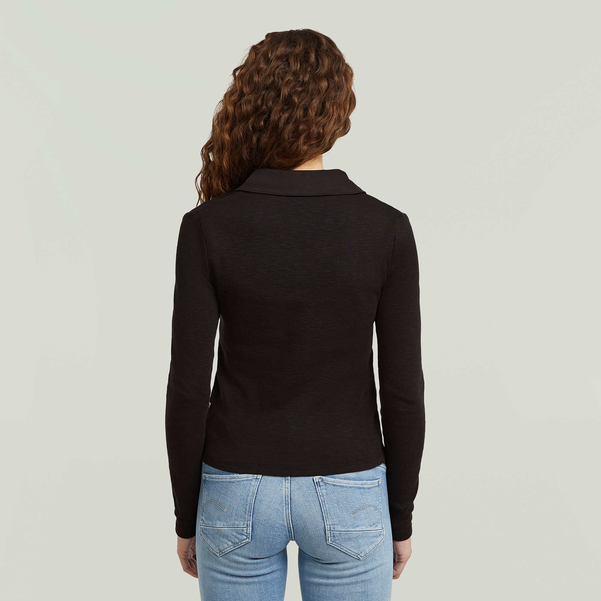 G-Star RAW Polo Top Slim Zwart Dames