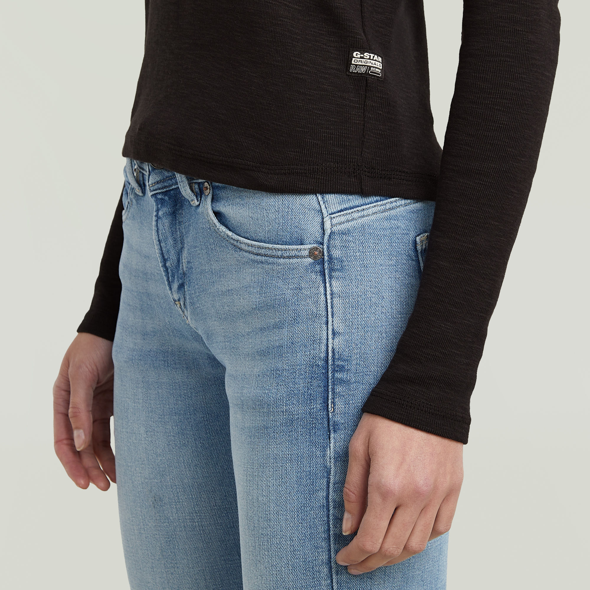 G-Star RAW Polo Top Slim Zwart Dames